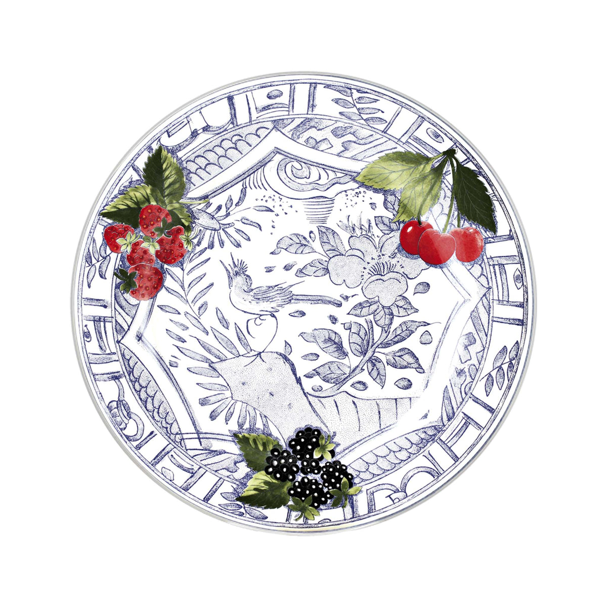 Gien Oiseau Bleu Fruits collection
