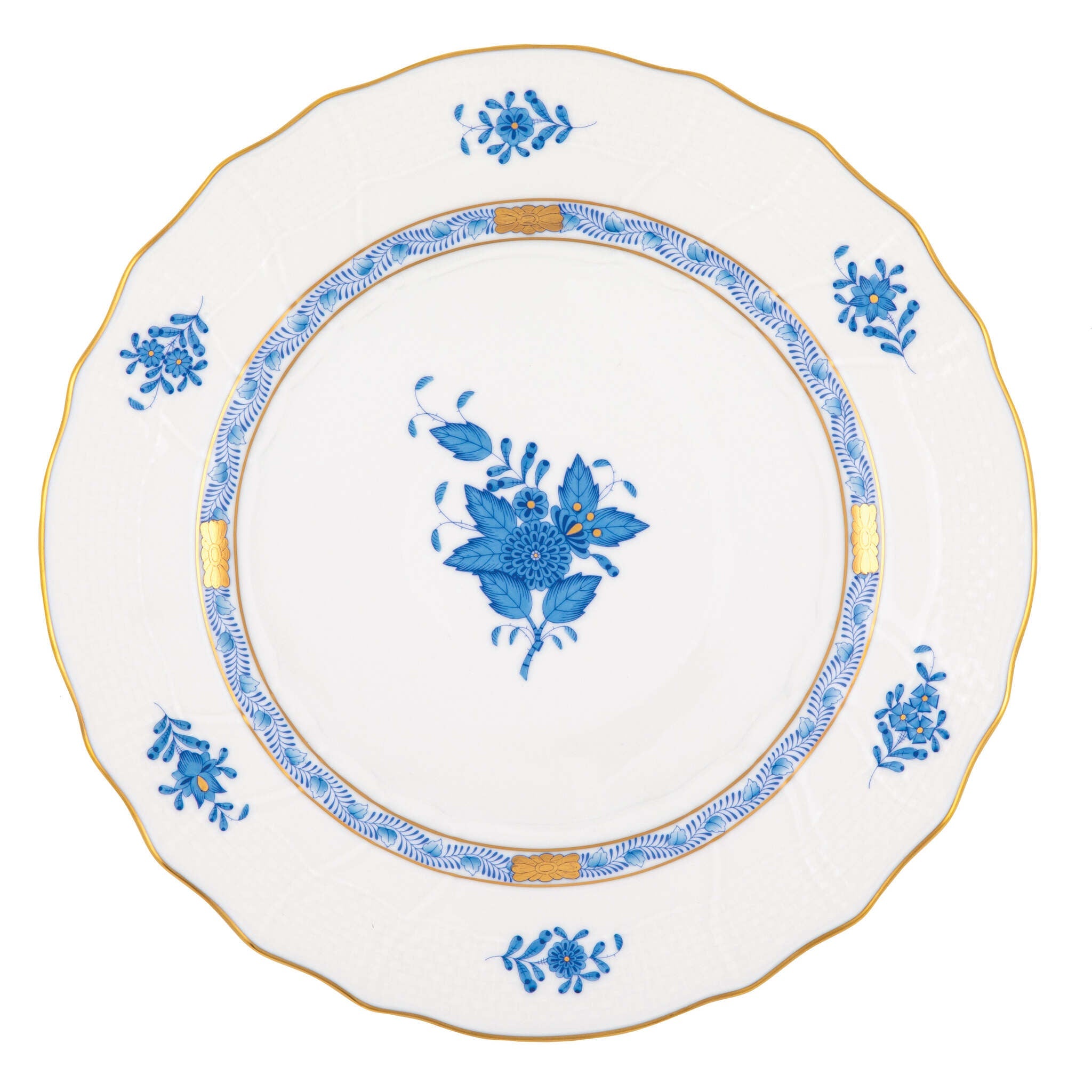 Herend Chinese Bouquet Blue dinner plate