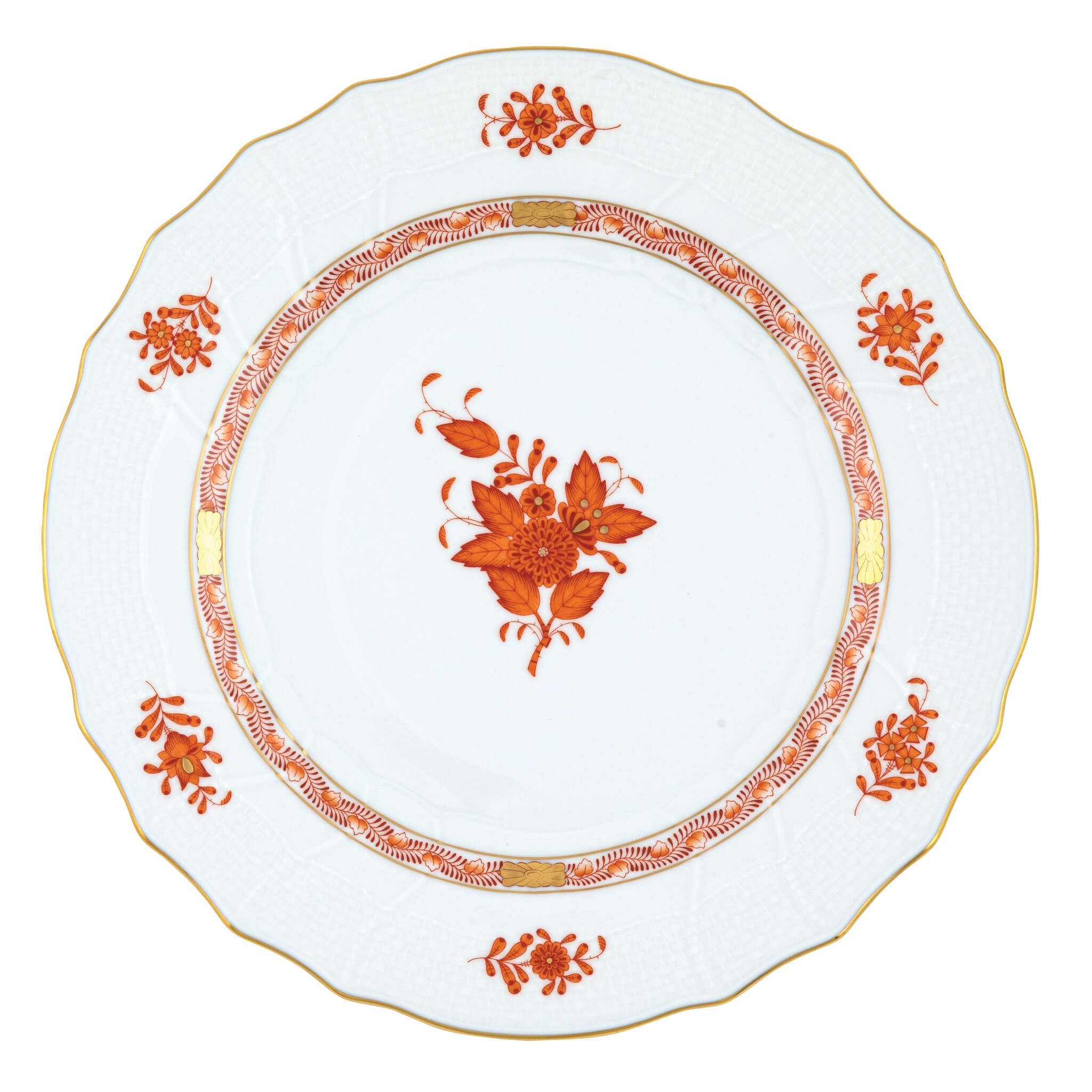 Herend Chinese Bouquet Rust dinner plate
