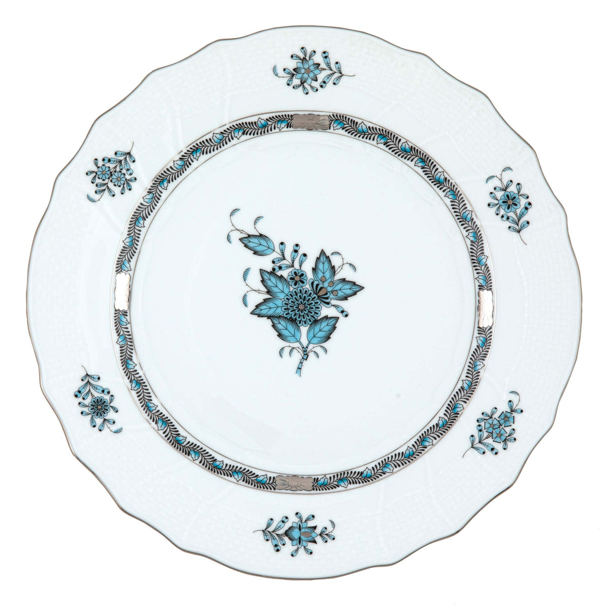 Herend Chinese Bouquet Turq & Plat