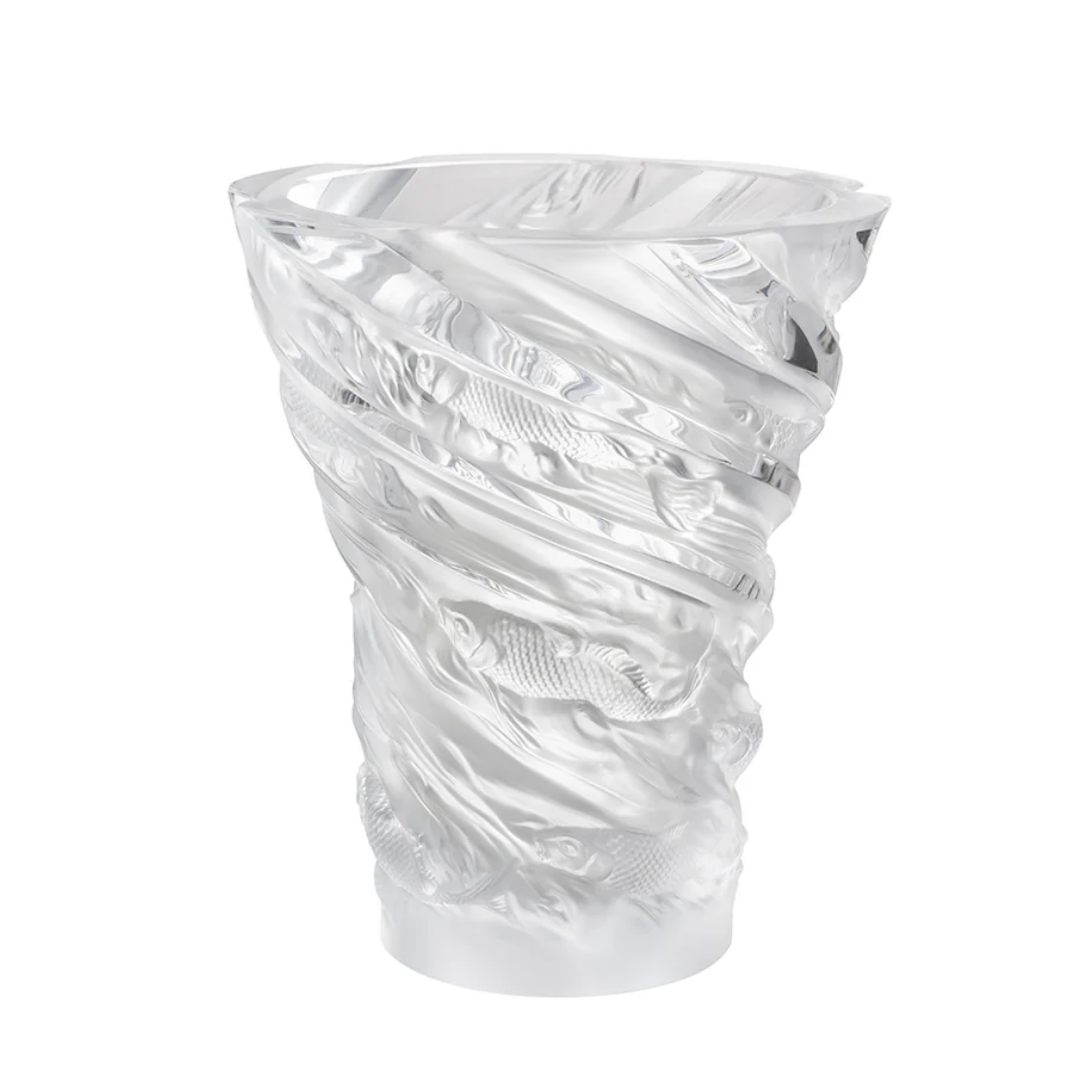Lalique Carpes Koi Vase