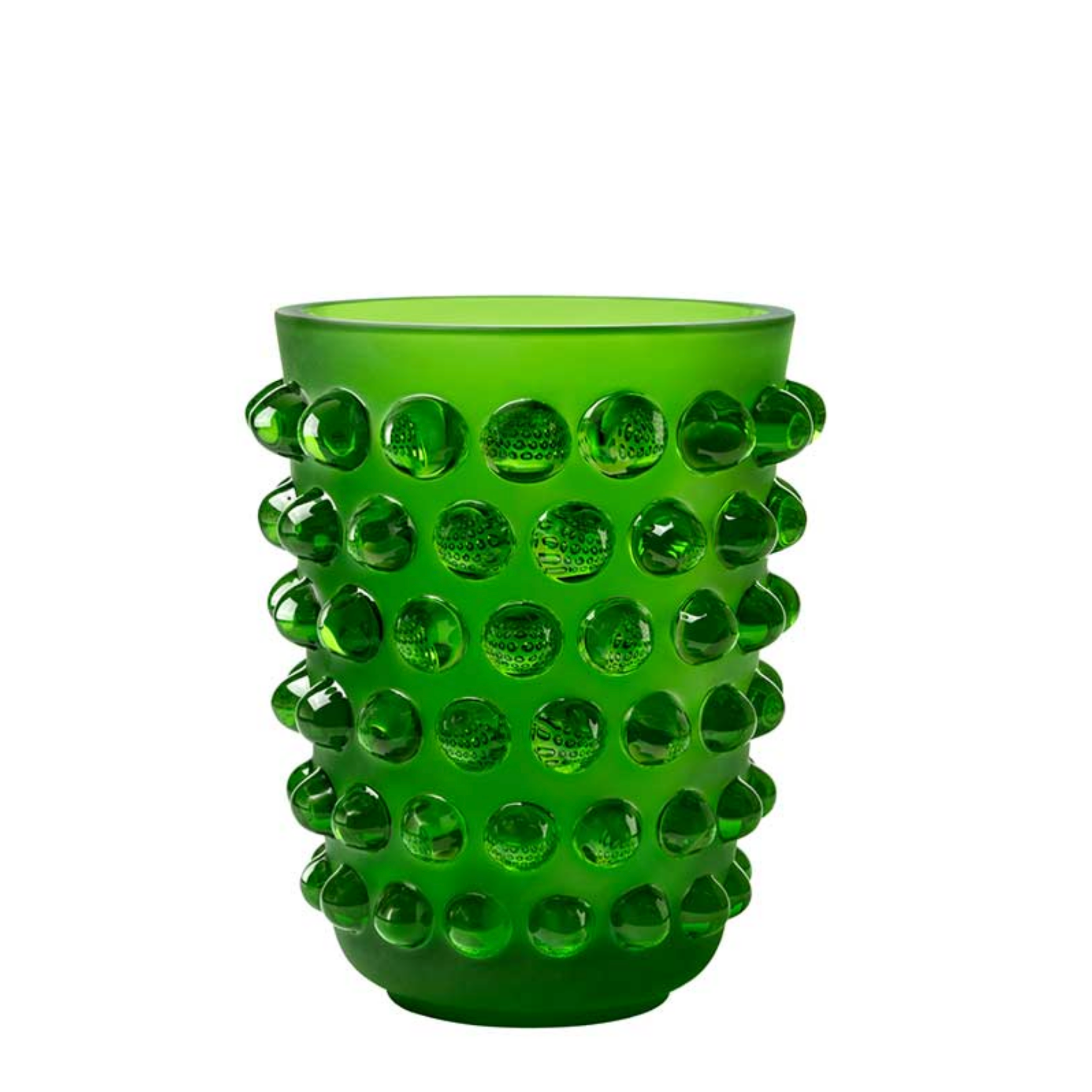 Lalique Mossi Vase, Amazon Green