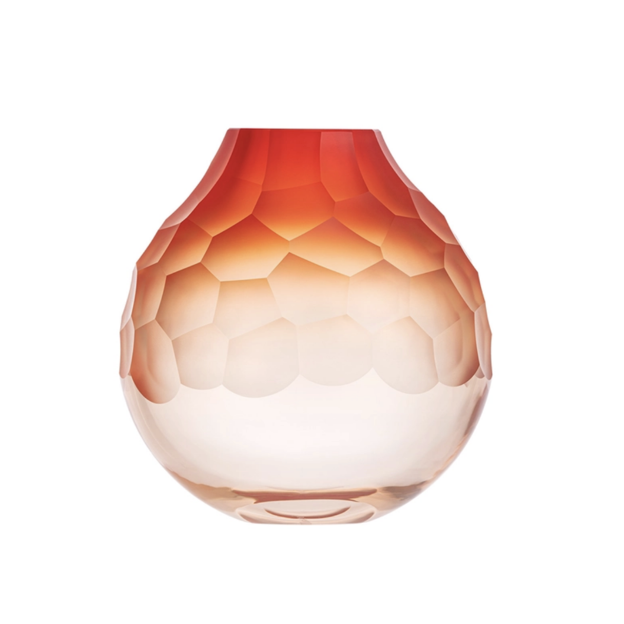 Moser Dotty Vase, Coral Red, 15cm