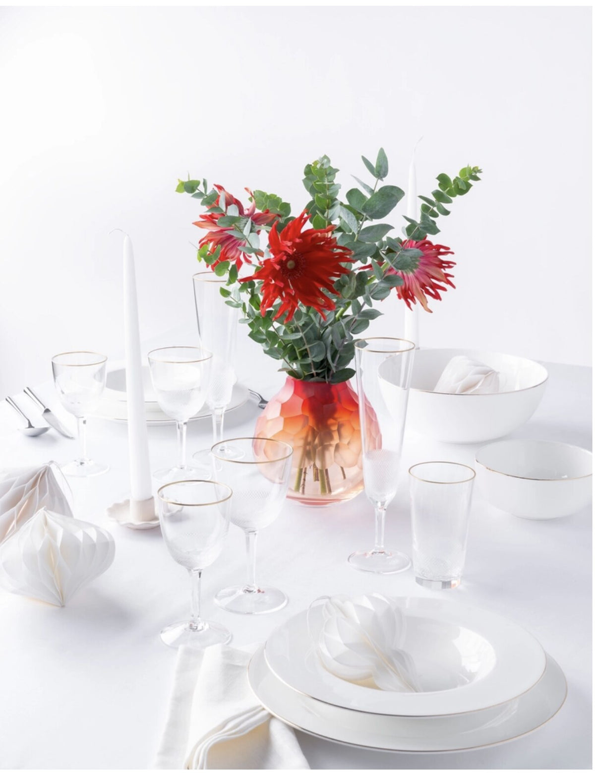 Moser Dotty Vase, Coral Red, 15cm — view 3