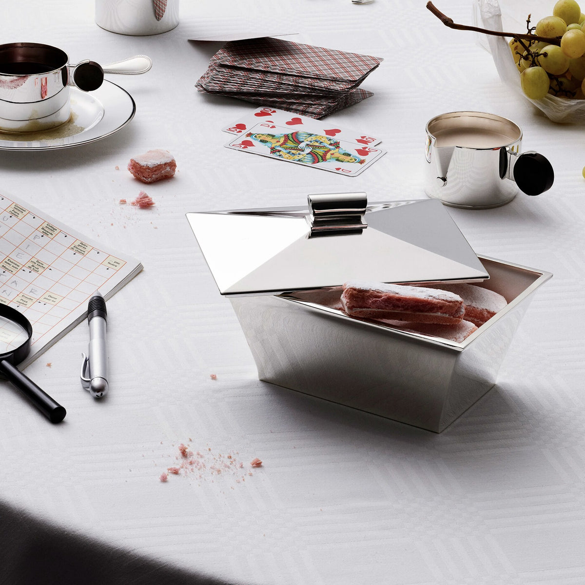 Christofle Fjerdingstad Biscuit Box, Silver-Plated — view 3