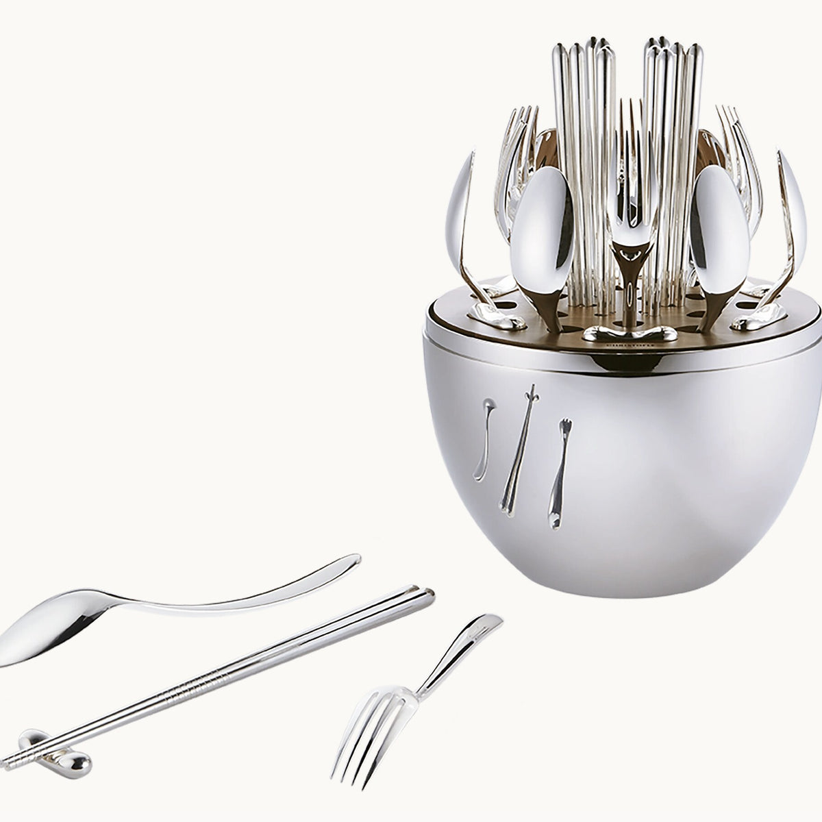 Christofle MOOD Asia 24-piece Flatware Set, Silver-Plated
