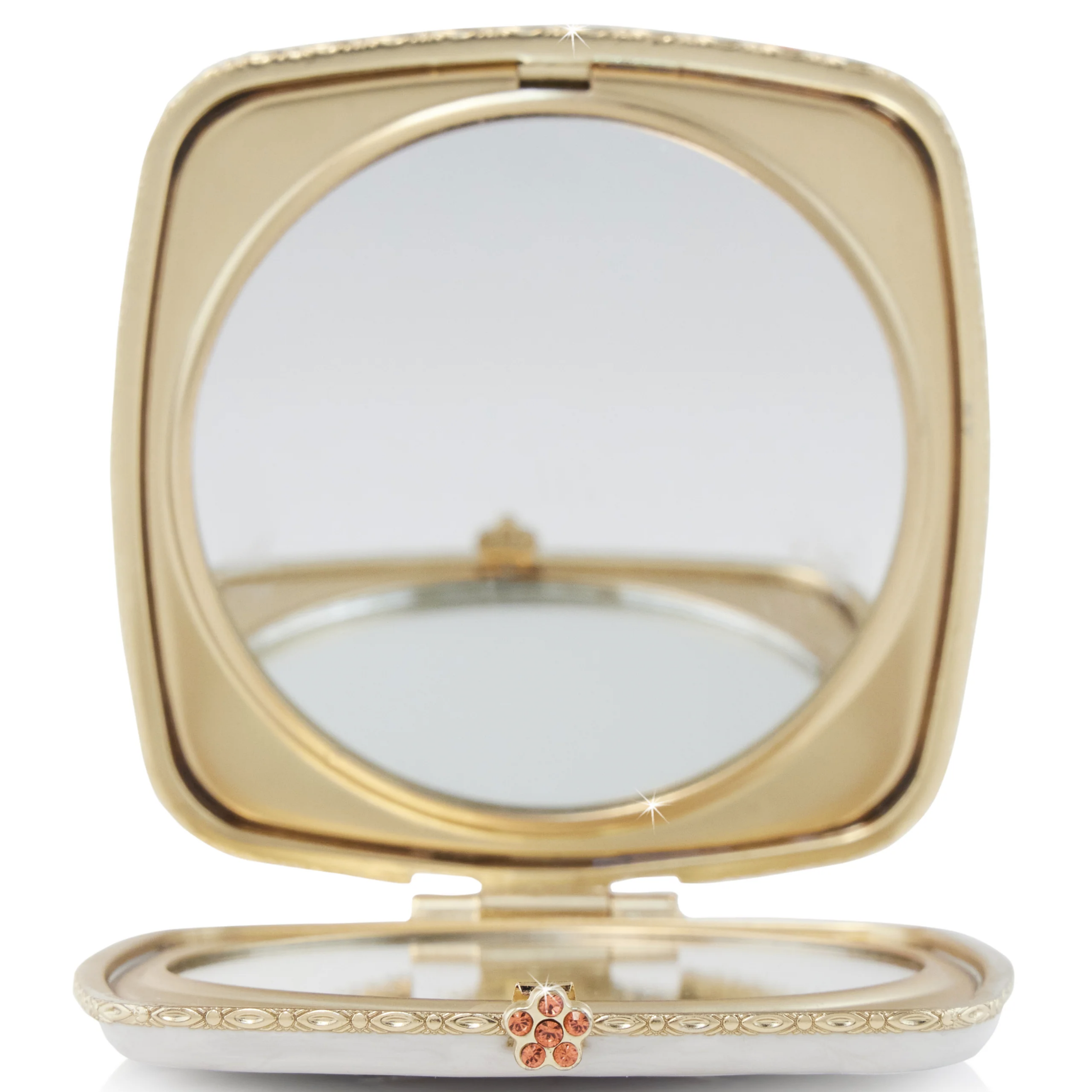 Jay Strongwater Lily Floral Flamingo Compact — view 3