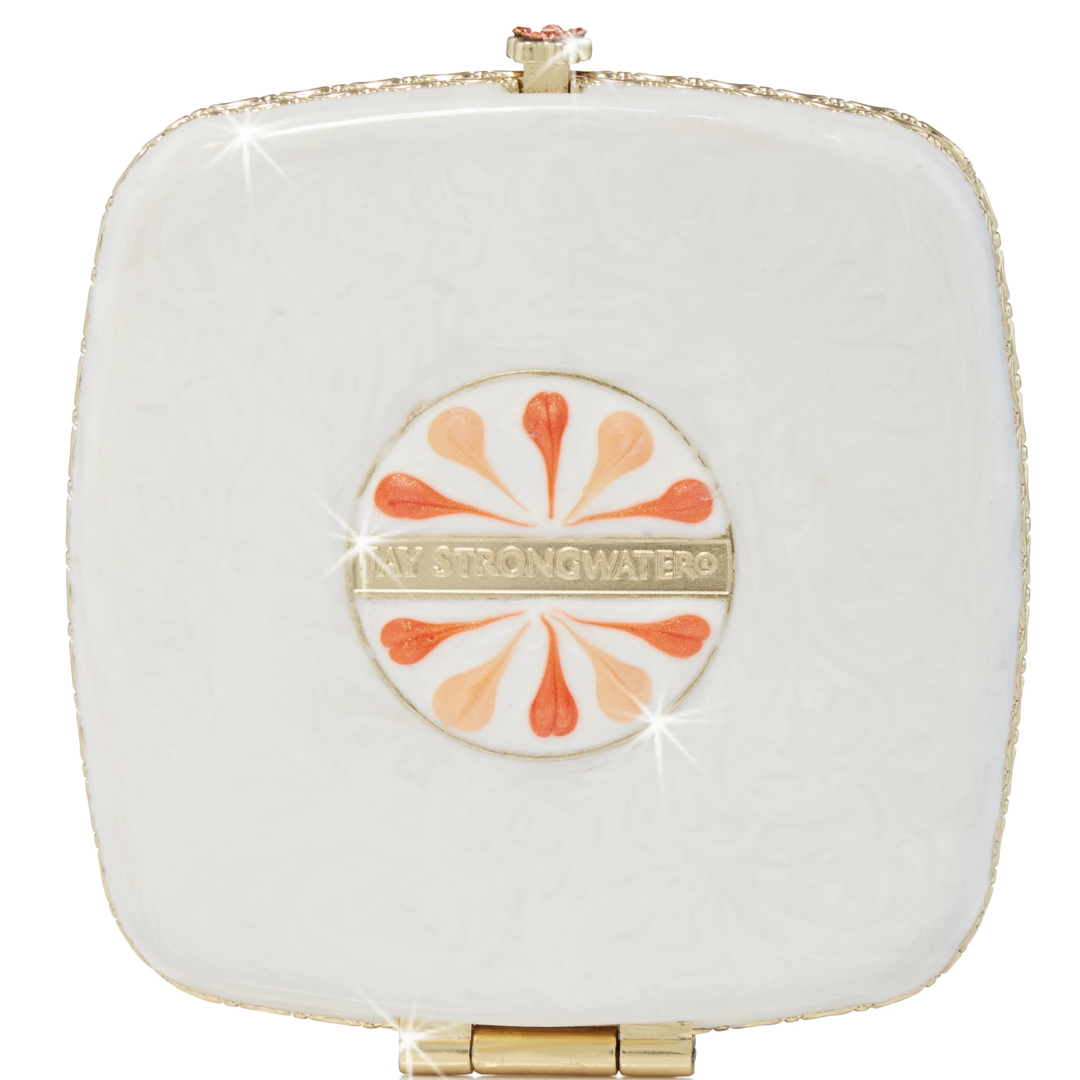 Jay Strongwater Lily Floral Flamingo Compact — view 4