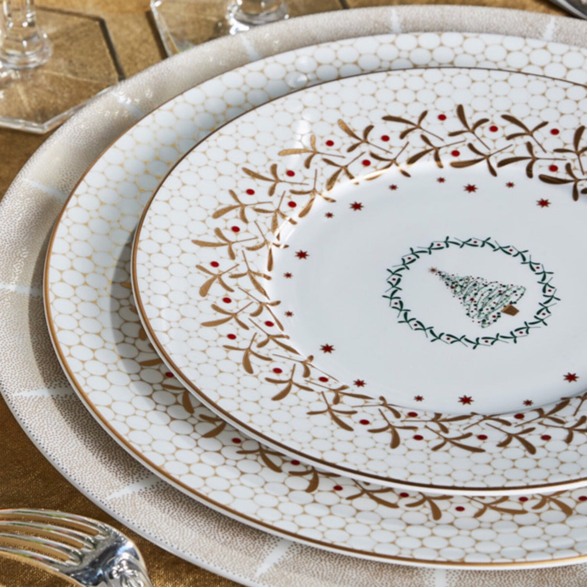 Bernardaud Noël Dinner plate 10.6", set of 4 — view 2
