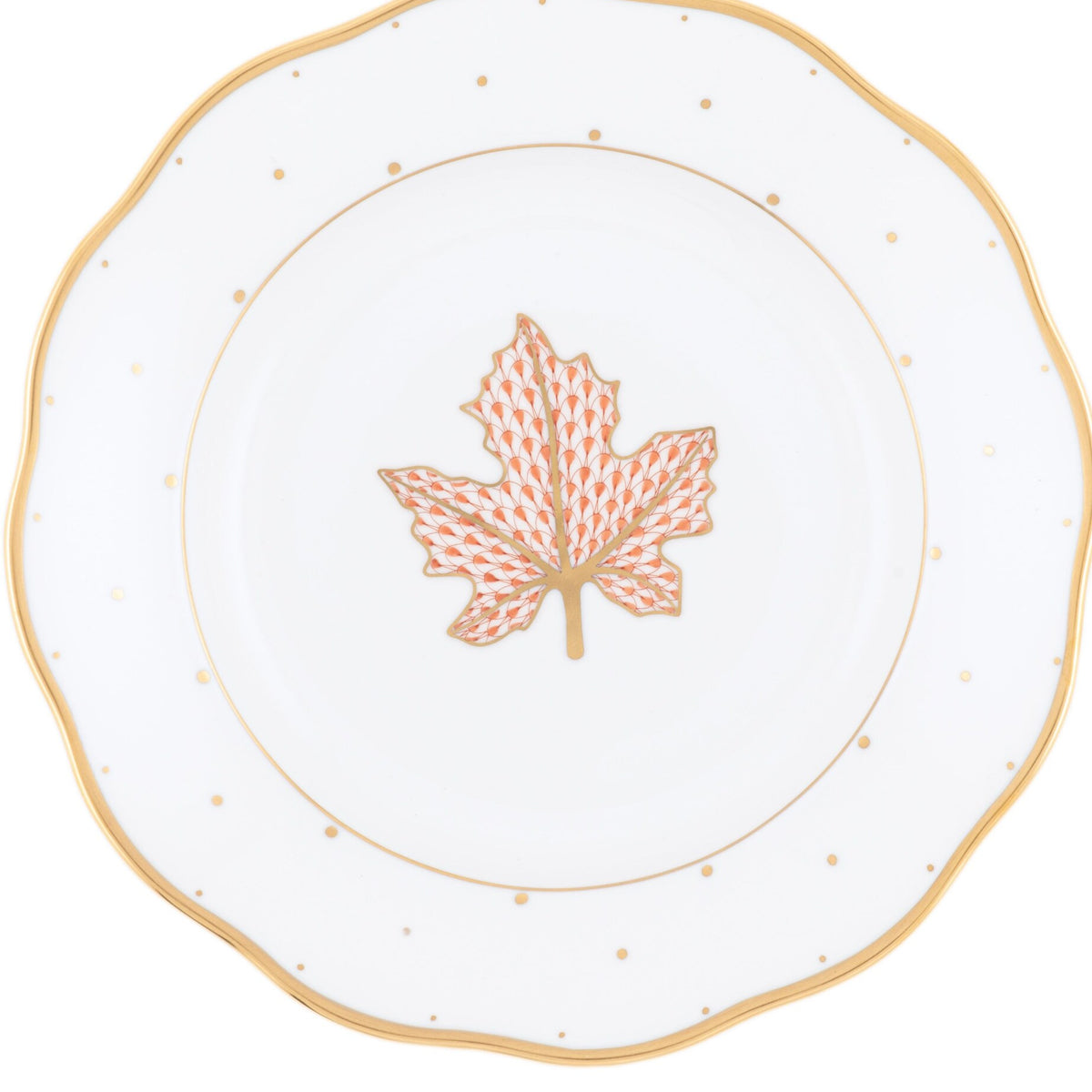 herend-dessert-plate-maple-leaf
