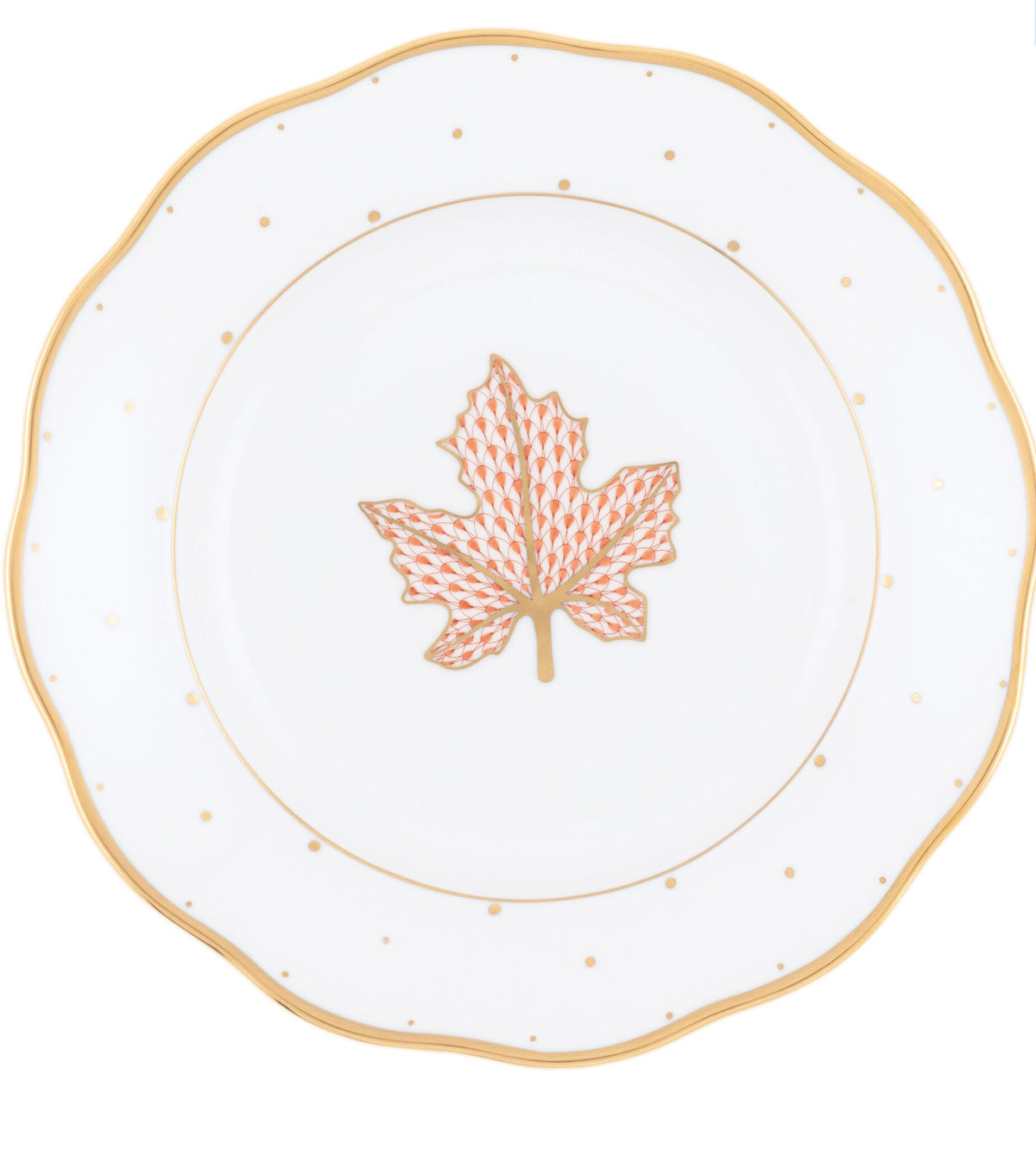 herend-dessert-plate-maple-leaf