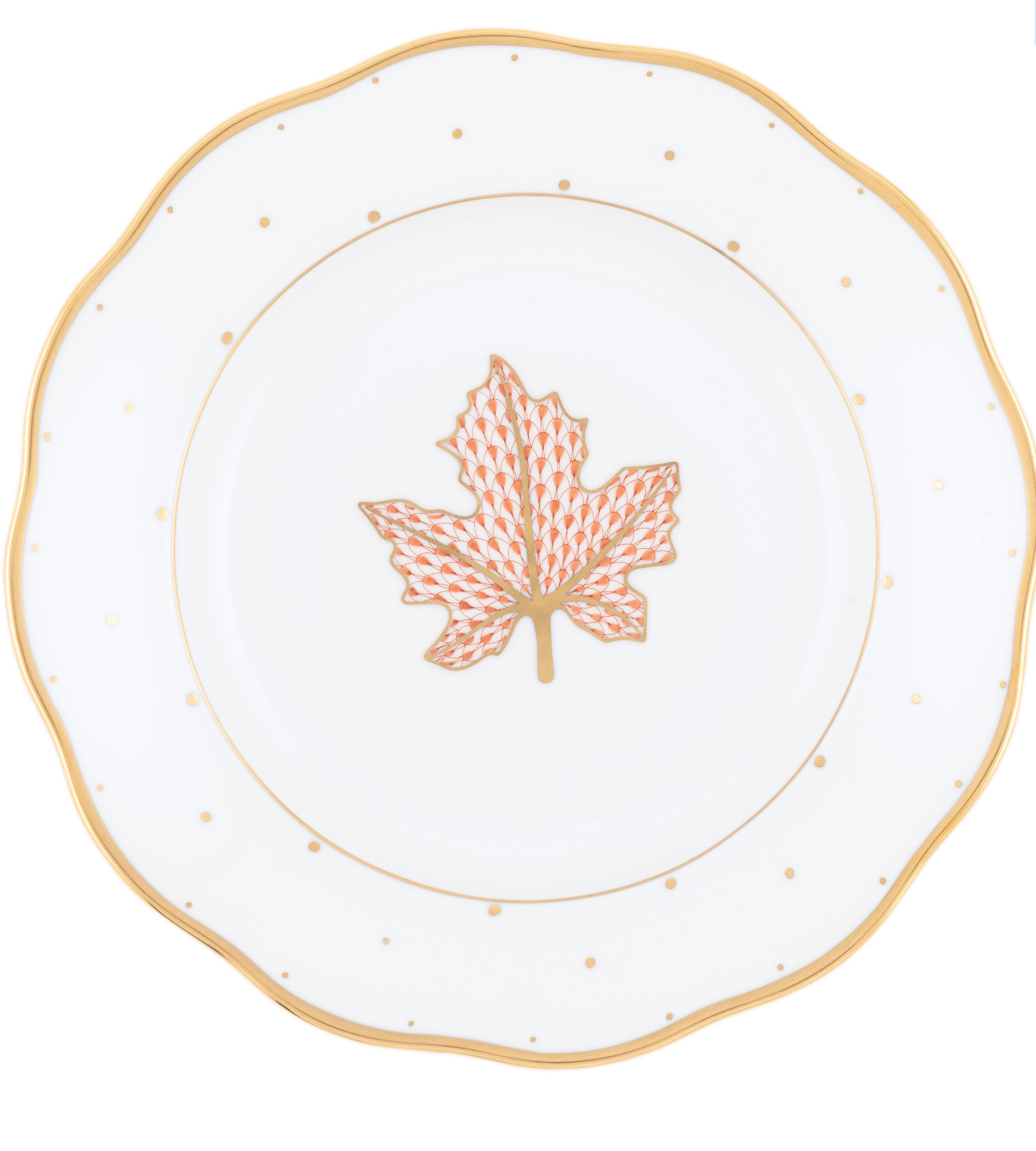 herend-dessert-plate-maple-leaf
