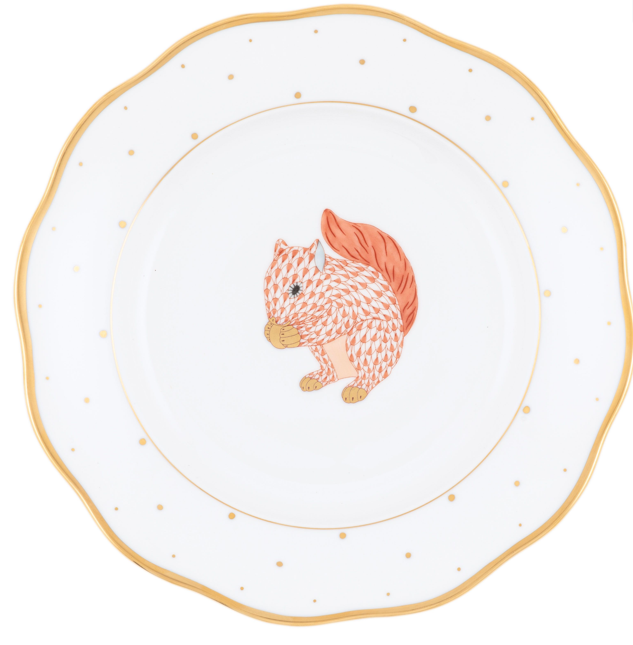 herend-dessert-plate-squirrel