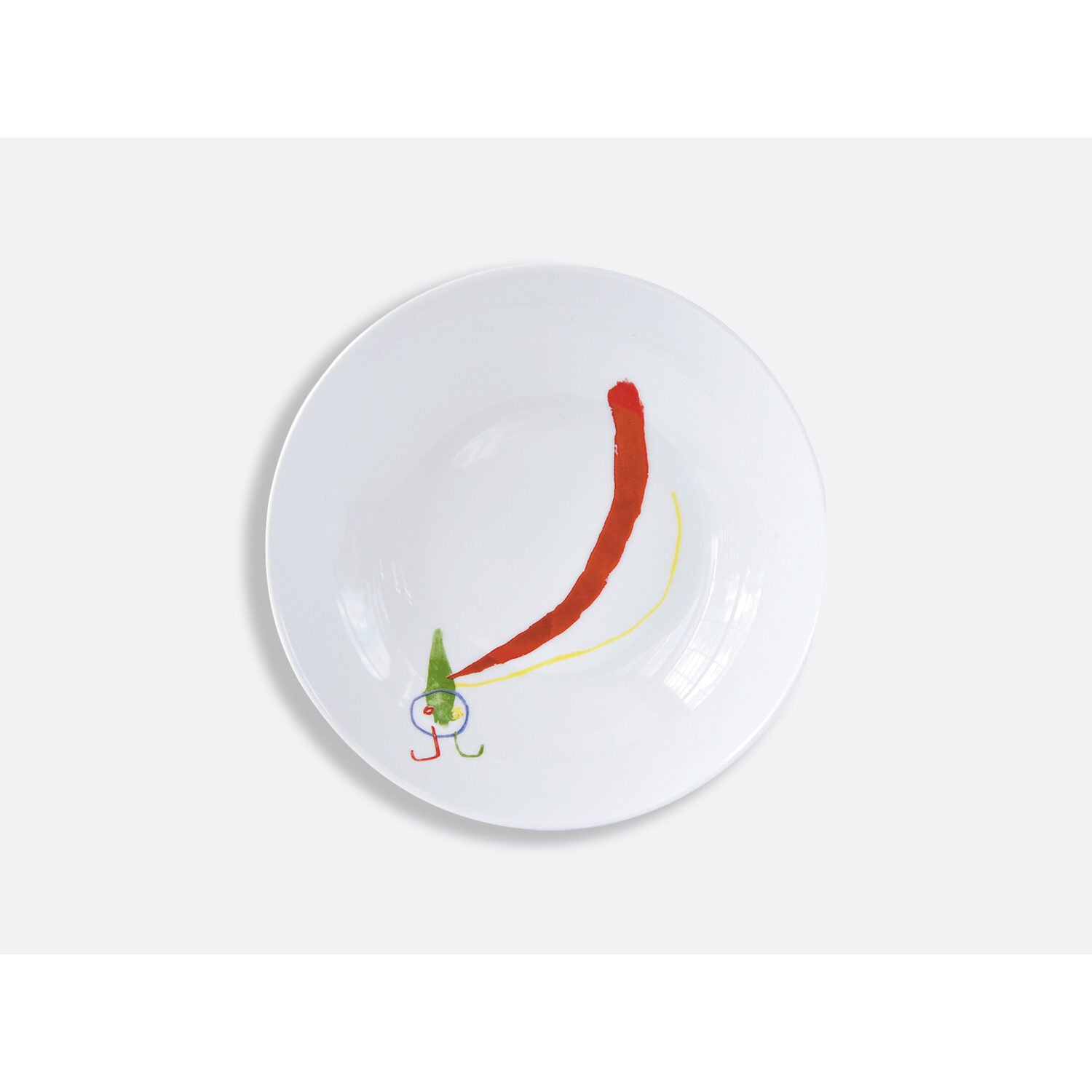 Bernardaud Soup plate 7.5", Limoges porcelain, À Toute Épreuve - Joan Miró collection, on a white background