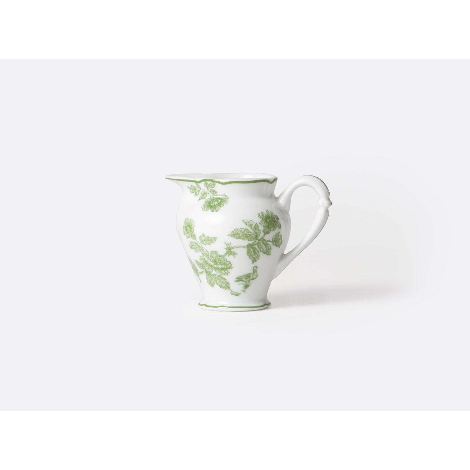 Bernardaud Creamer 3.4 oz, Limoges porcelain, Albertine collection, on a white background