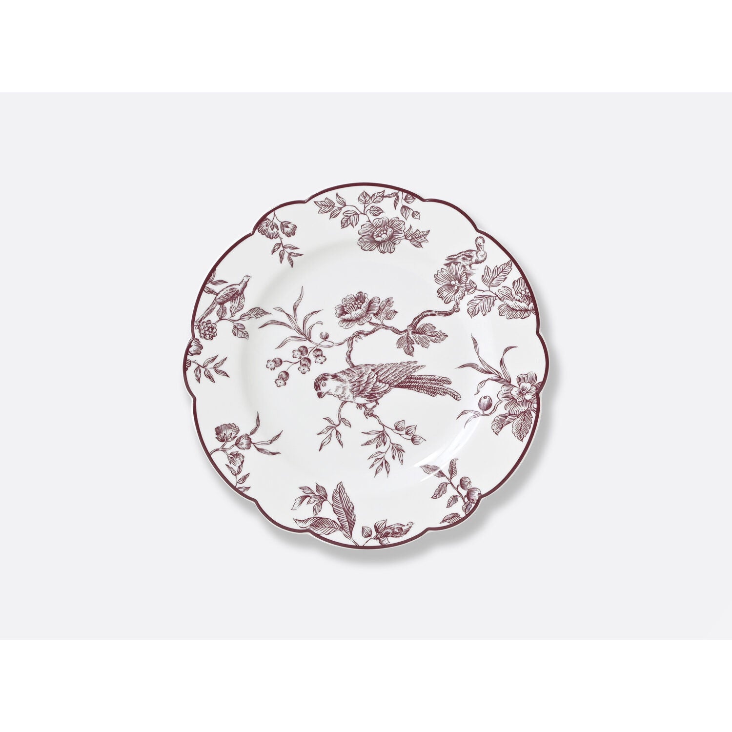 Bernardaud Bread and butter plate 6.5" Albertine Prune, Limoges porcelain, Albertine Plum collection, on a white background