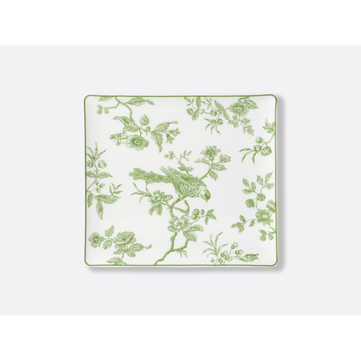 Bernardaud Rectangular tray 8.7" X 7.7", Limoges porcelain, Albertine collection, on a white background
