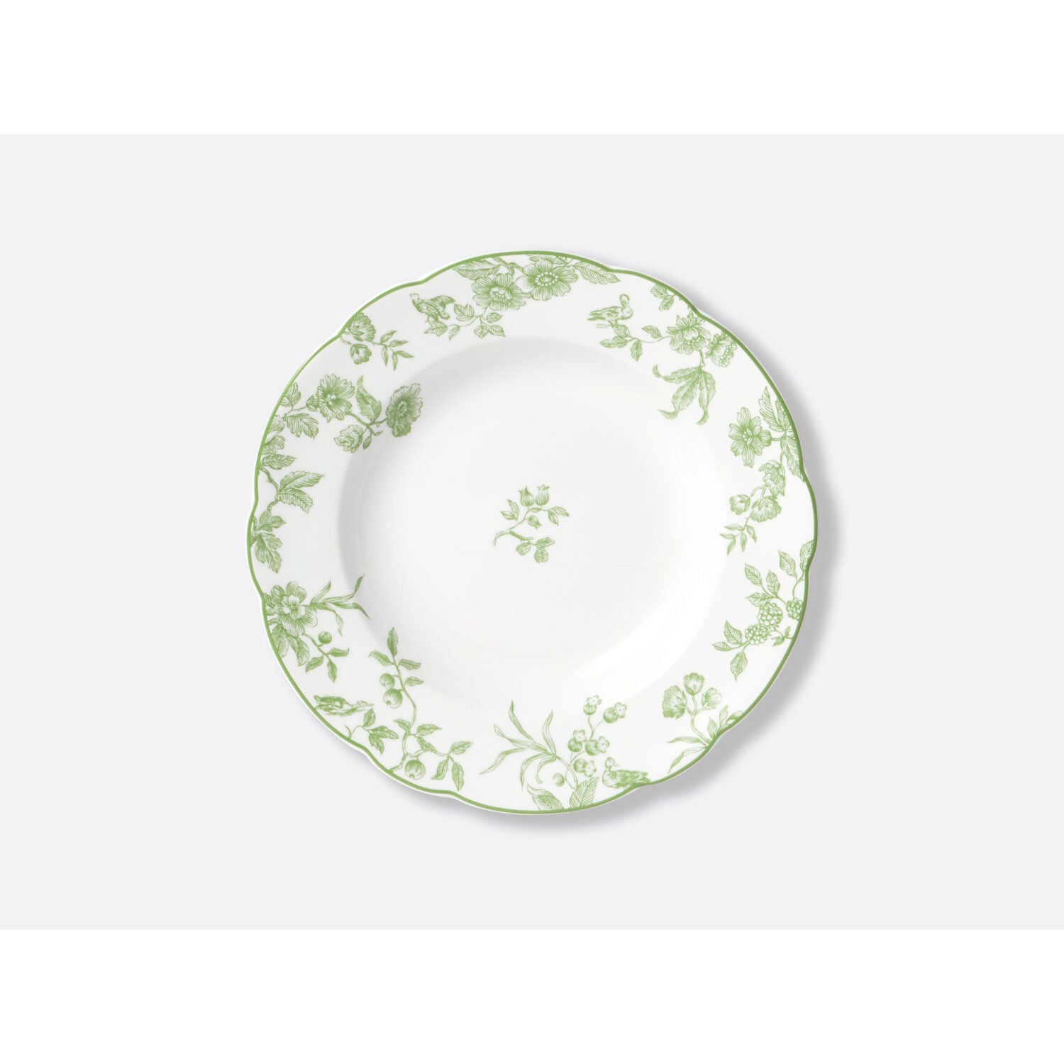 Bernardaud Rim soup 9", Limoges porcelain, Albertine collection, on a white background