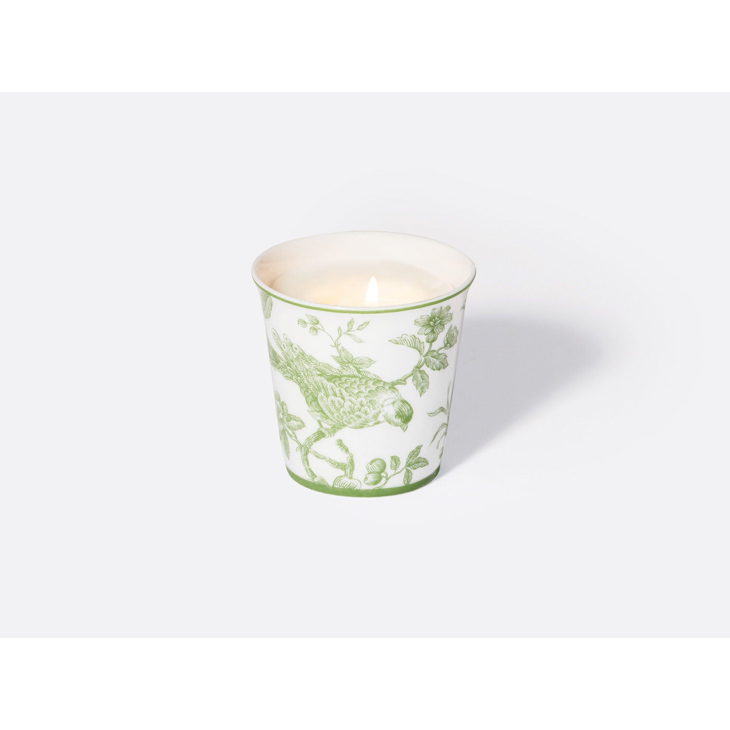 Bernardaud Tumbler 3.5" + candle home fragrance 200 gr, Limoges porcelain, Albertine collection, on a white background
