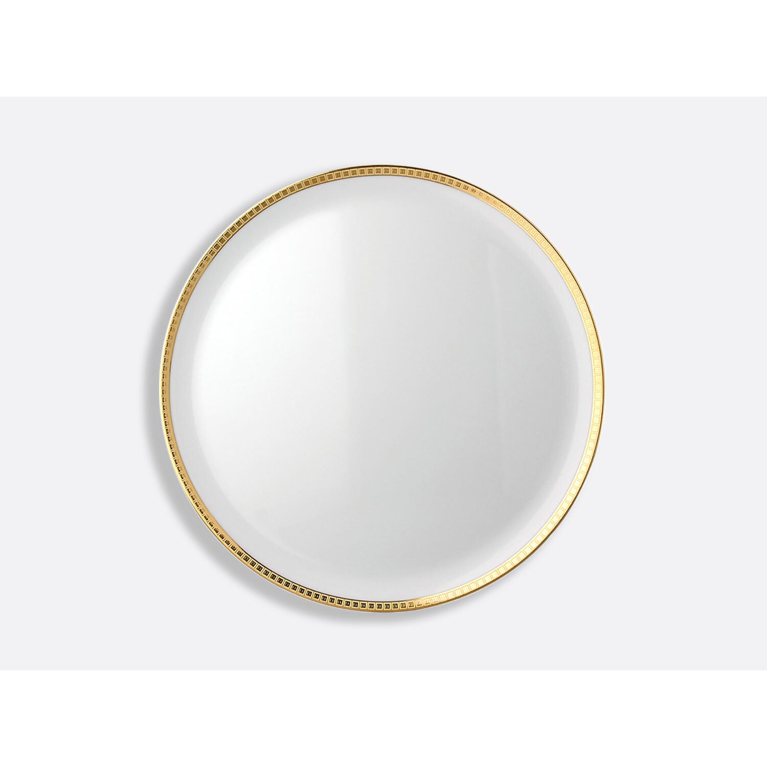 Bernardaud Round tart platter 13", Limoges porcelain, Athéna Or collection, on a white background