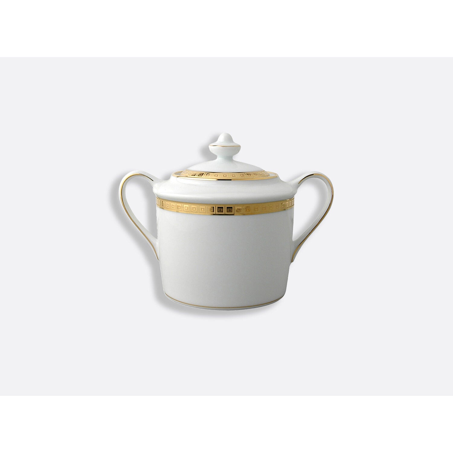 Bernardaud Sugar bowl 6 cups 6.8 oz, Limoges porcelain, Athéna Or collection, on a white background