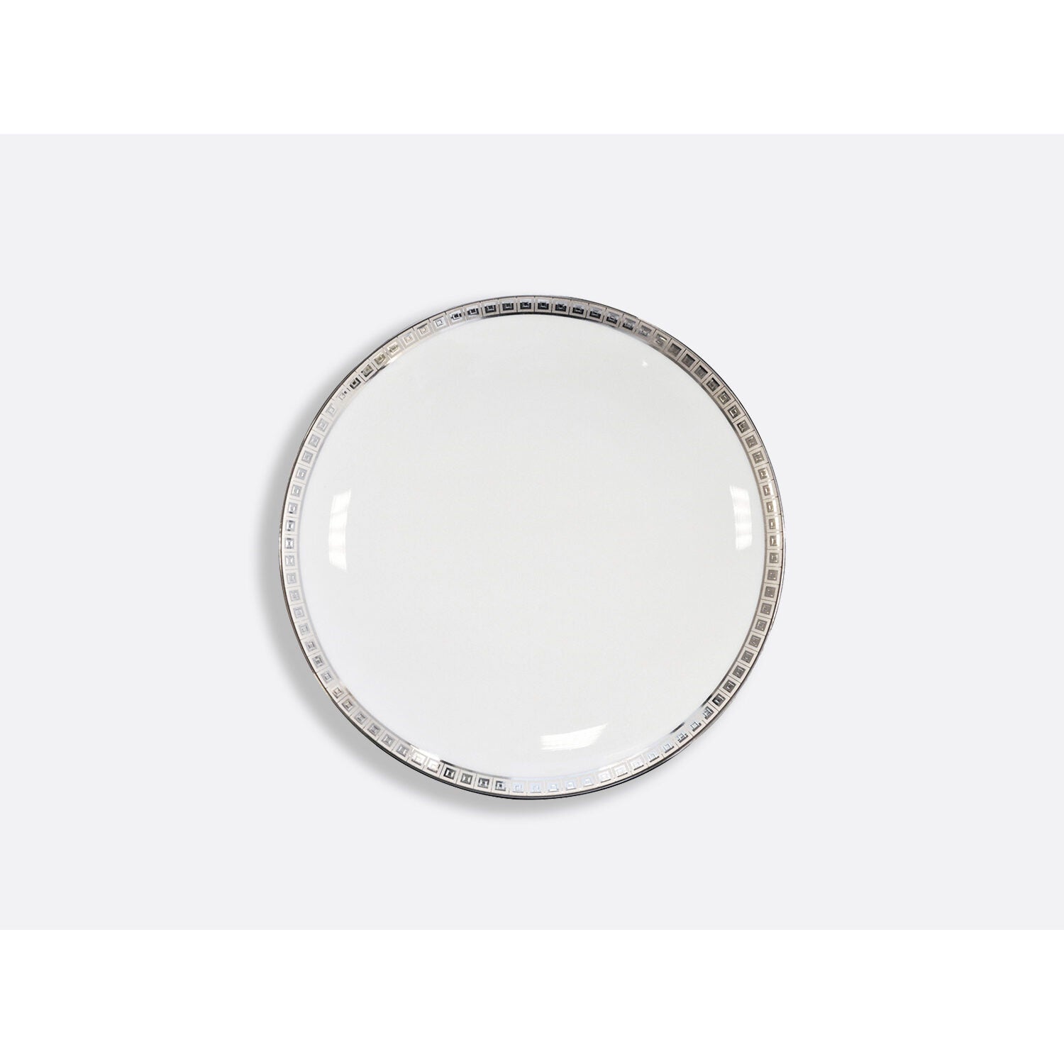 Bernardaud Coupe bread and butter plate 6.3", Limoges porcelain, Athéna Platine collection, on a white background