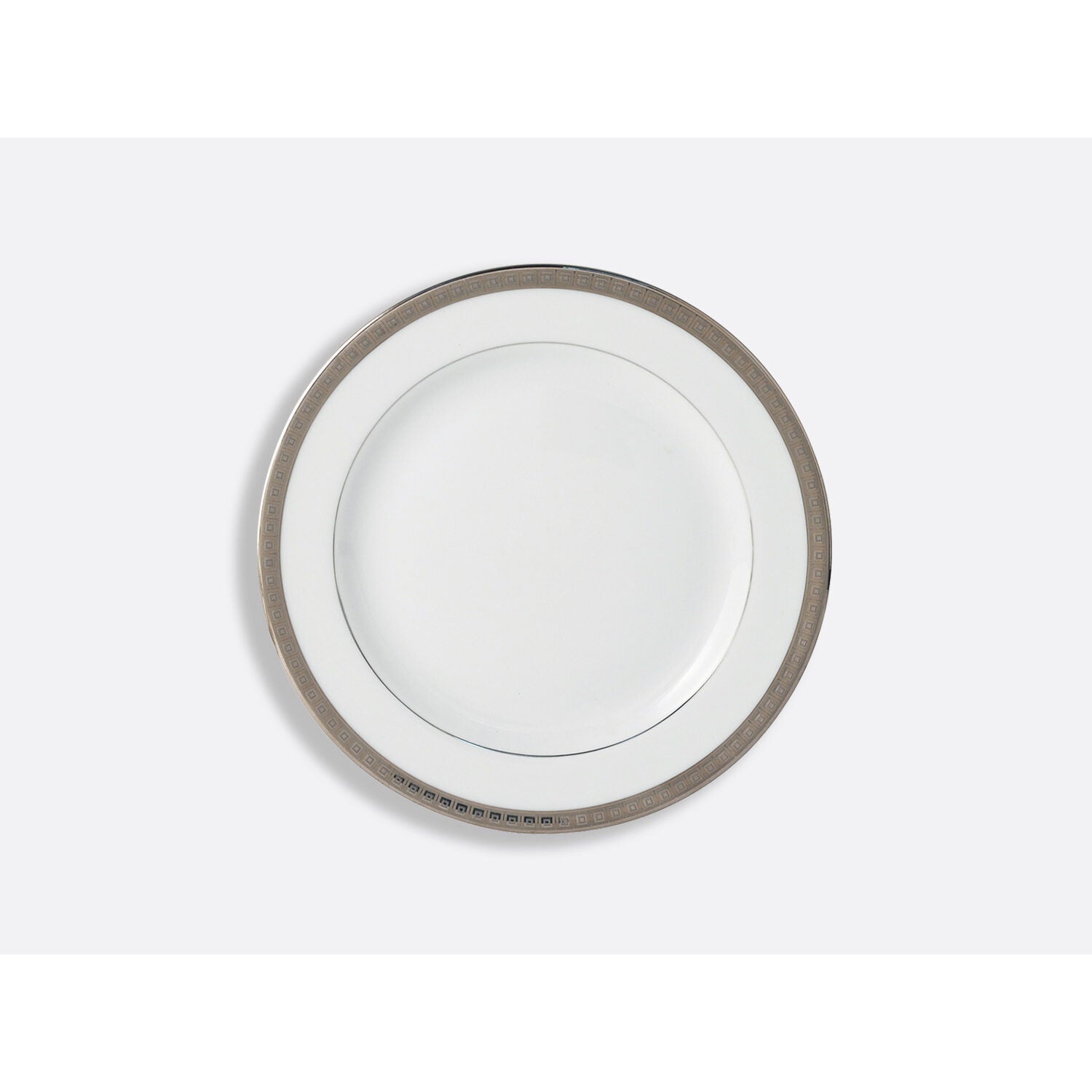 Bernardaud Dessert plate 7.5", Limoges porcelain, Athéna Platine collection, on a white background