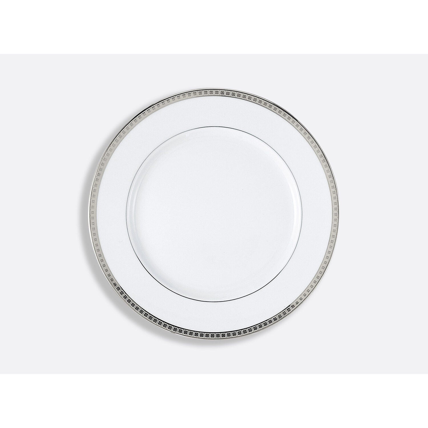 Bernardaud Dinner plate 10.5", Limoges porcelain, Athéna Platine collection, on a white background