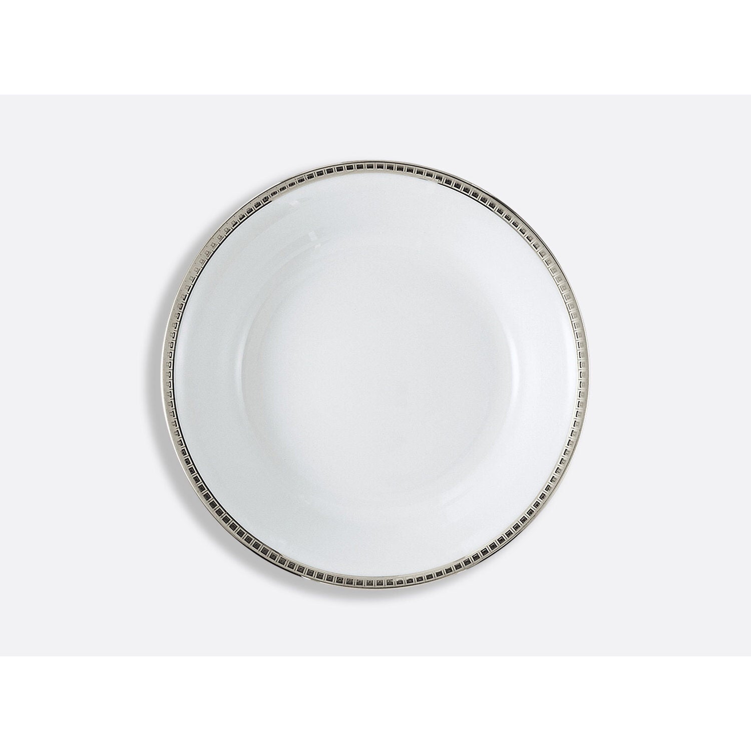 Bernardaud Open vegetable bowl 9.6" 27 oz, Limoges porcelain, Athéna Platine collection, on a white background