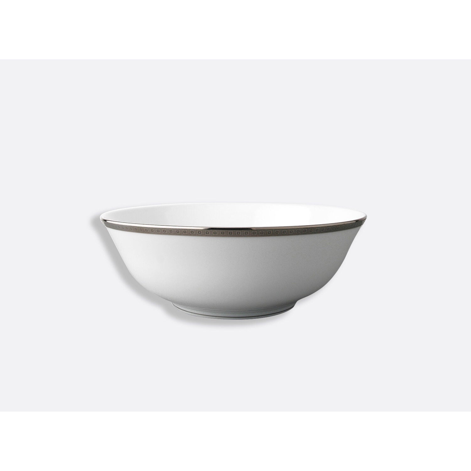 Bernardaud Salad bowl 57 oz 10", Limoges porcelain, Athéna Platine collection, on a white background