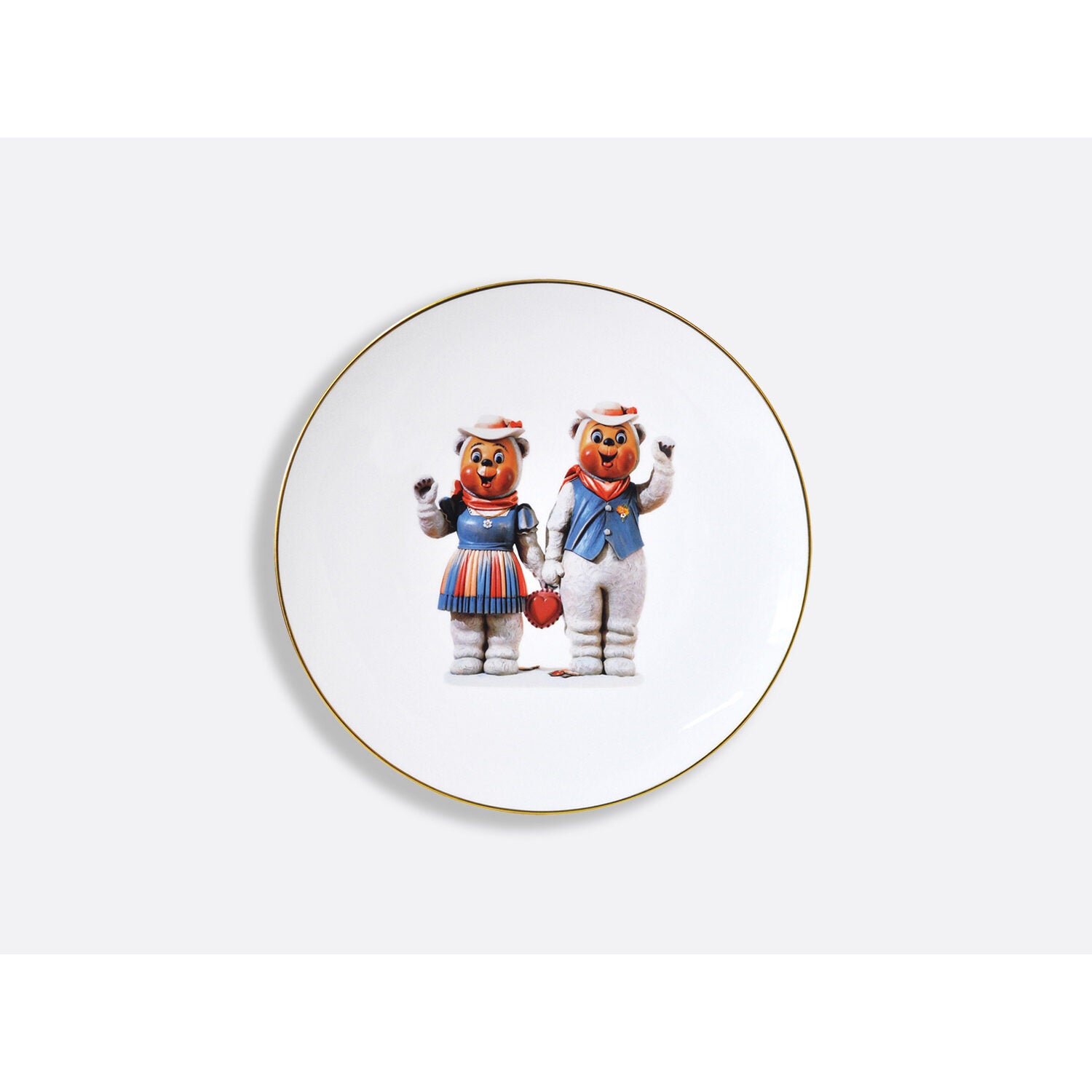Bernardaud Gift box set of 6 assorted bread and butter plates 6.3", Limoges porcelain, Banality Series - Jeff Koons collection, detail view
