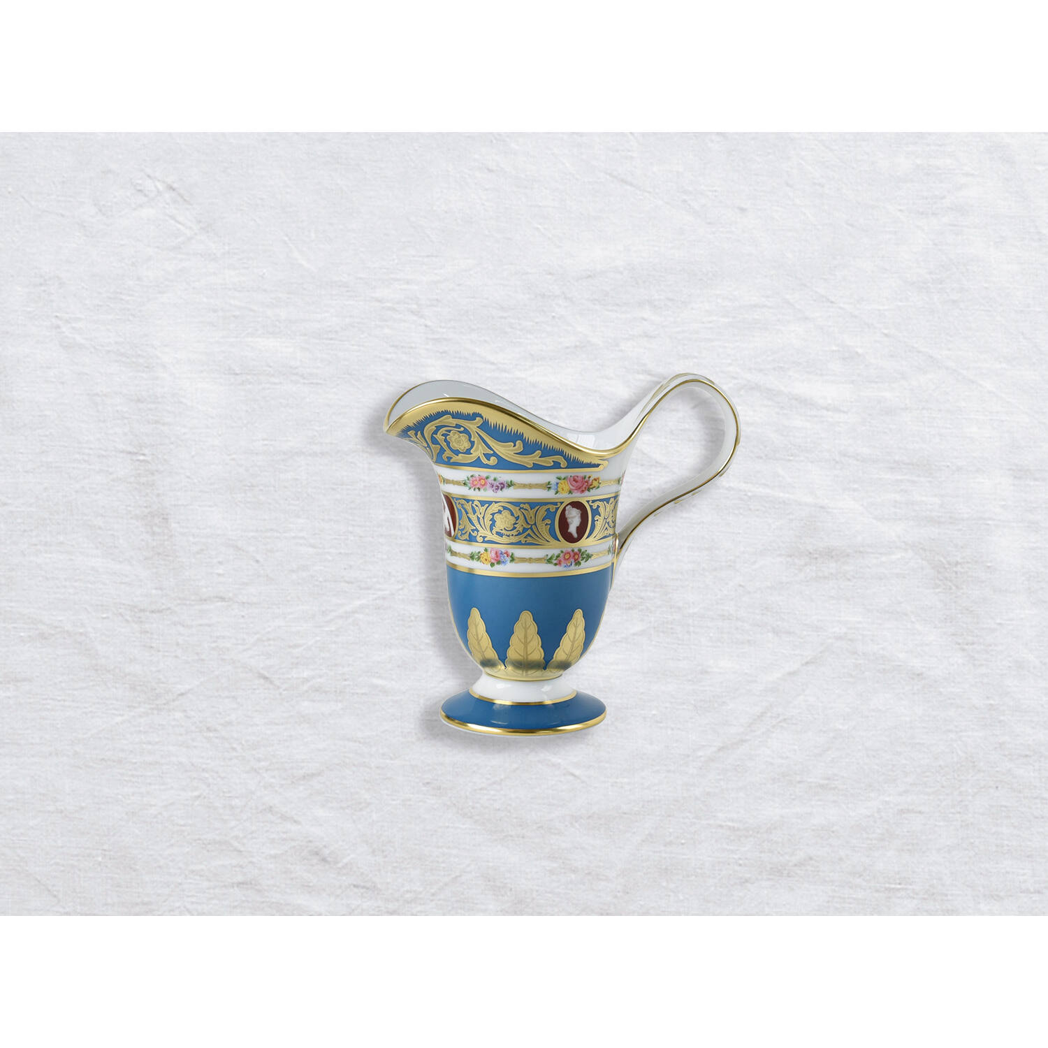 Bernardaud Creamer 6 cups, Limoges porcelain, Catherine II collection, on a white background