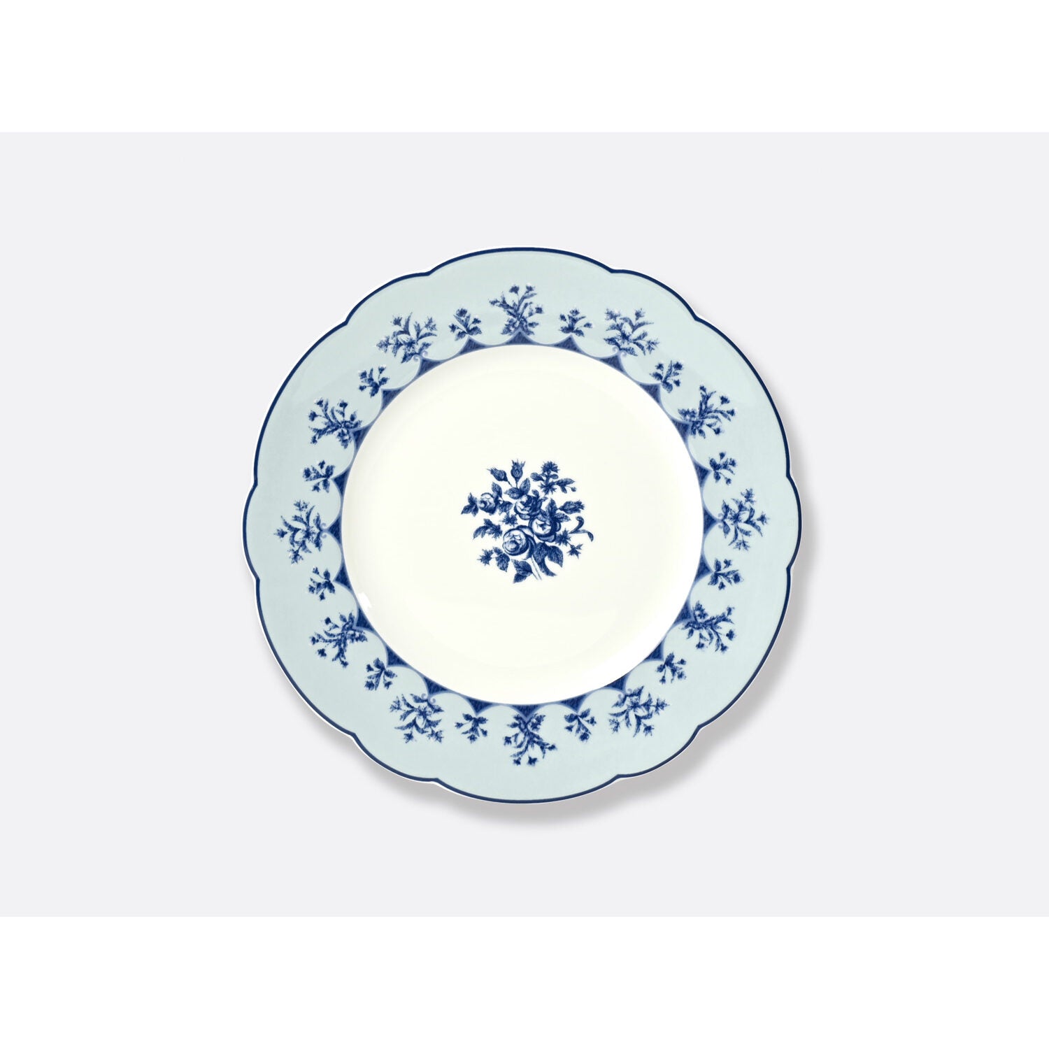 Bernardaud Salad plate 8.5" Pale Blue, Limoges porcelain, Chateaubriand Couleur collection, on a white background