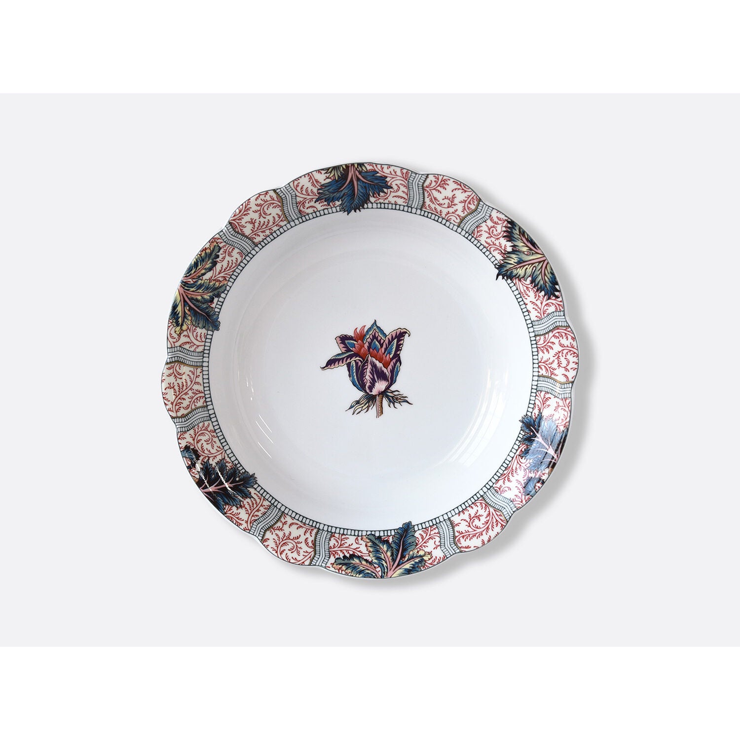 Bernardaud Open vegetable dish 27 oz, Limoges porcelain, Collection Braquenié collection, on a white background