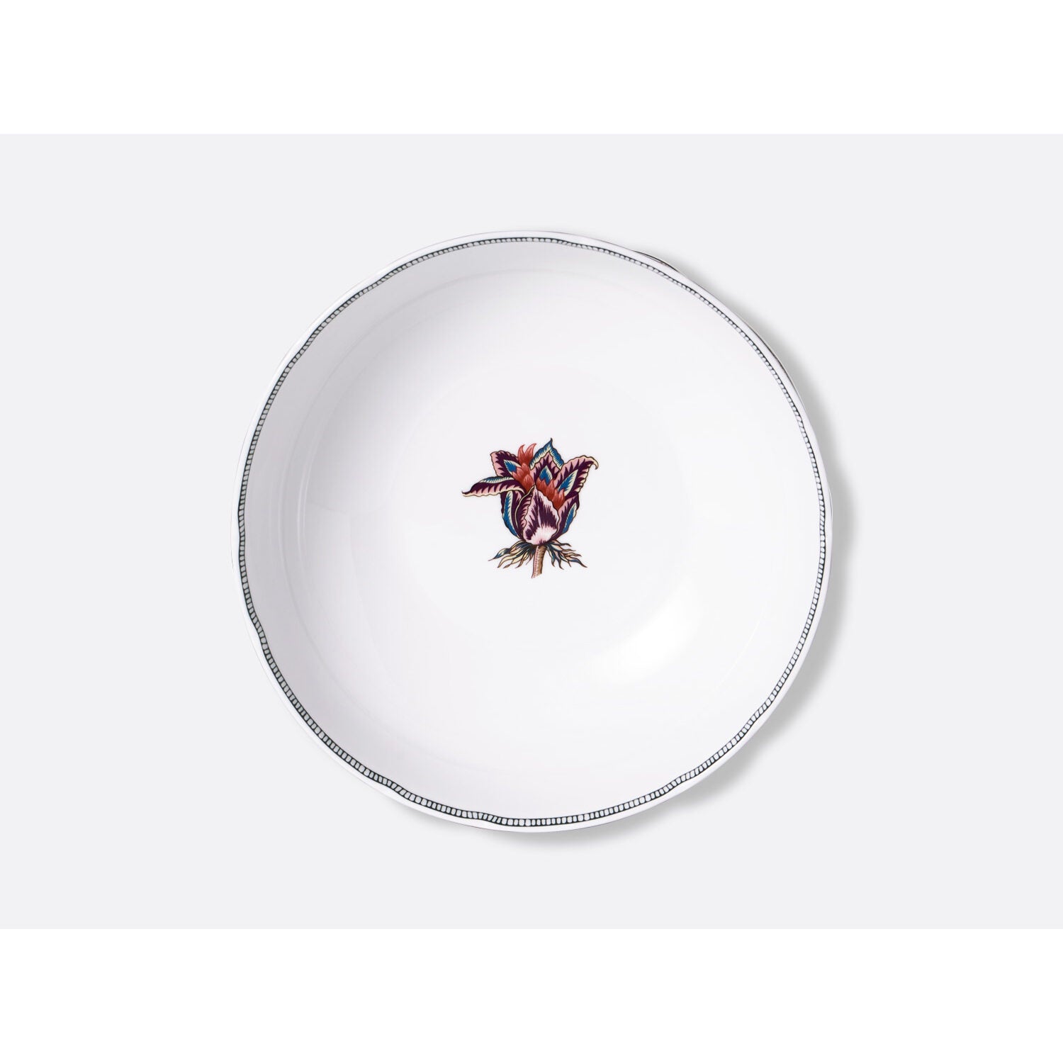 Bernardaud Salad bowl 10", Limoges porcelain, Collection Braquenié collection, detail view