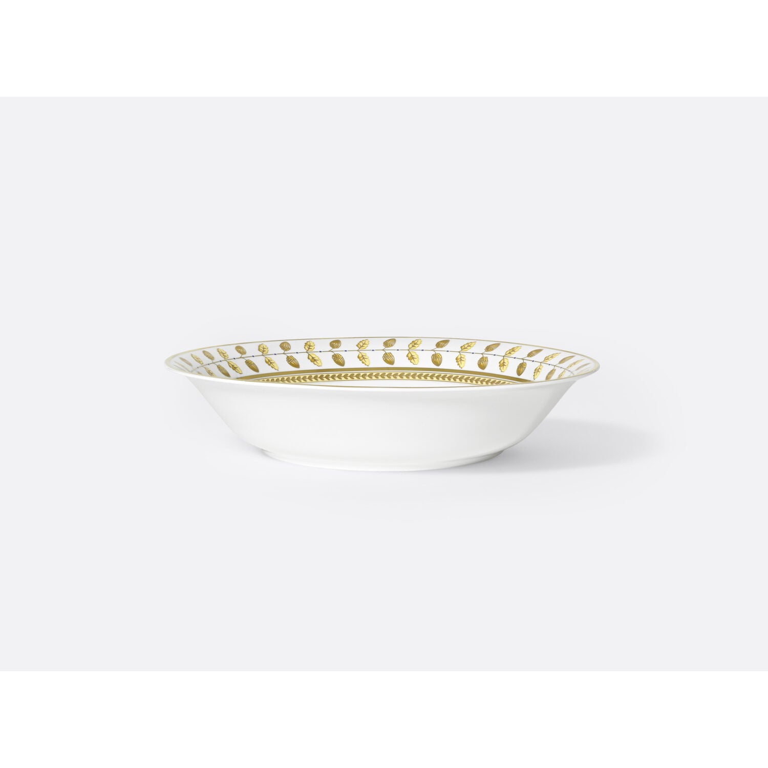 Bernardaud Open vegetable bowl 27 oz, Limoges porcelain, Constance Jaune collection, on a white background