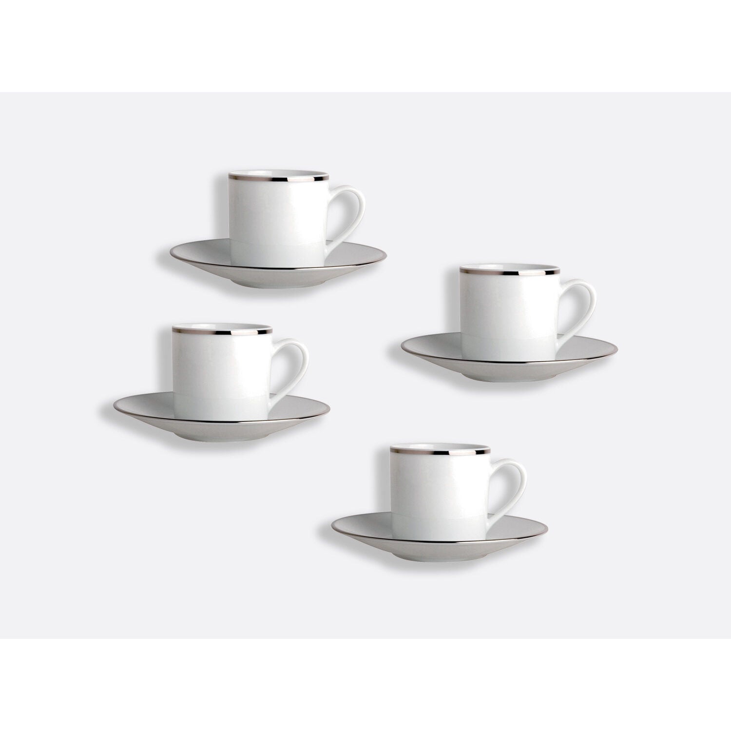 Bernardaud Espresso cup and saucer gift box - 3 Oz, Limoges porcelain, Cristal collection, detail view