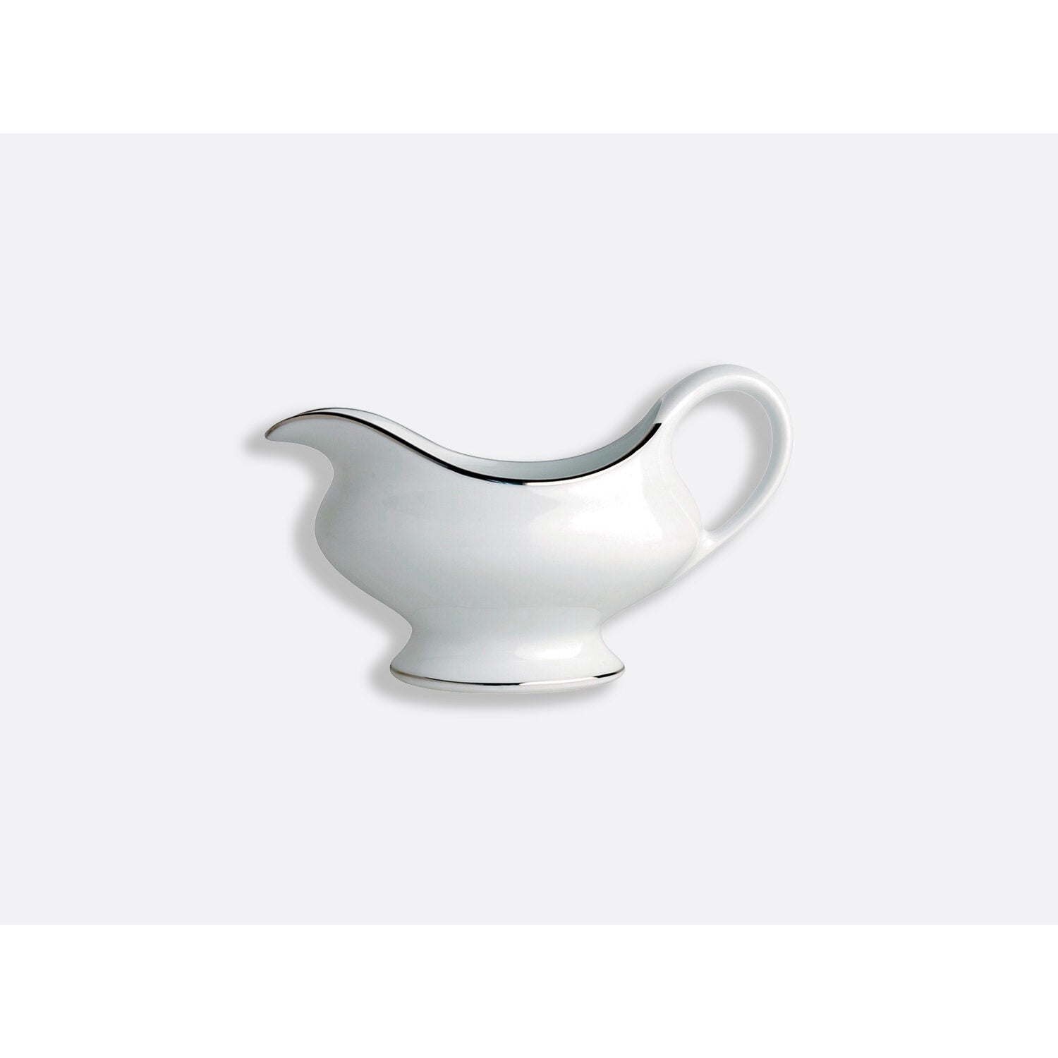 Bernardaud Gravy boat 8.5 oz, Limoges porcelain, Cristal collection, on a white background