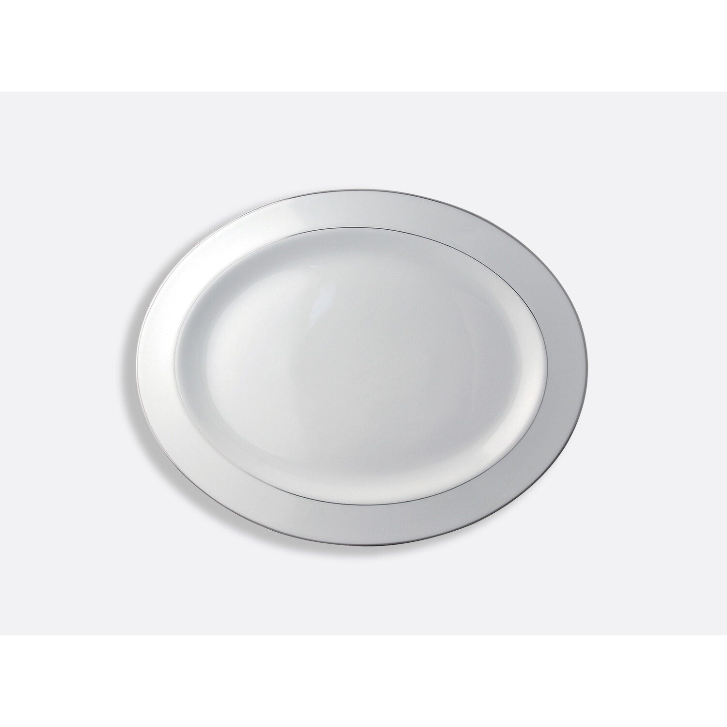 Bernardaud Oval platter 15", Limoges porcelain, Cristal collection, on a white background