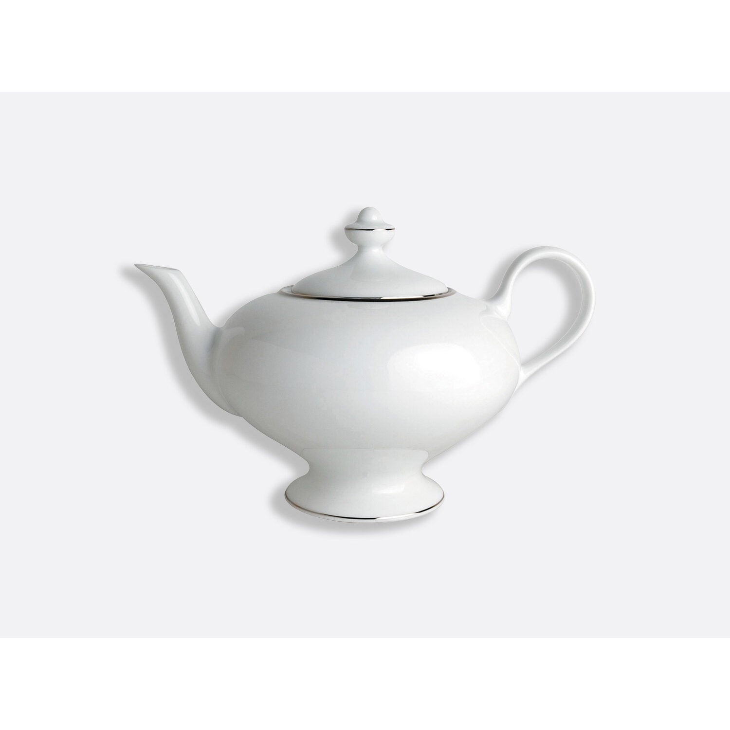 Bernardaud Teapot 12 cups 25.4 oz, Limoges porcelain, Cristal collection, on a white background