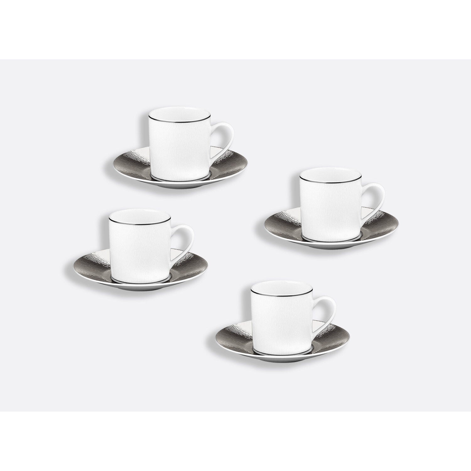 Bernardaud Espresso cup and saucer gift box - 2.8 Oz, Limoges porcelain, Dune collection, detail view