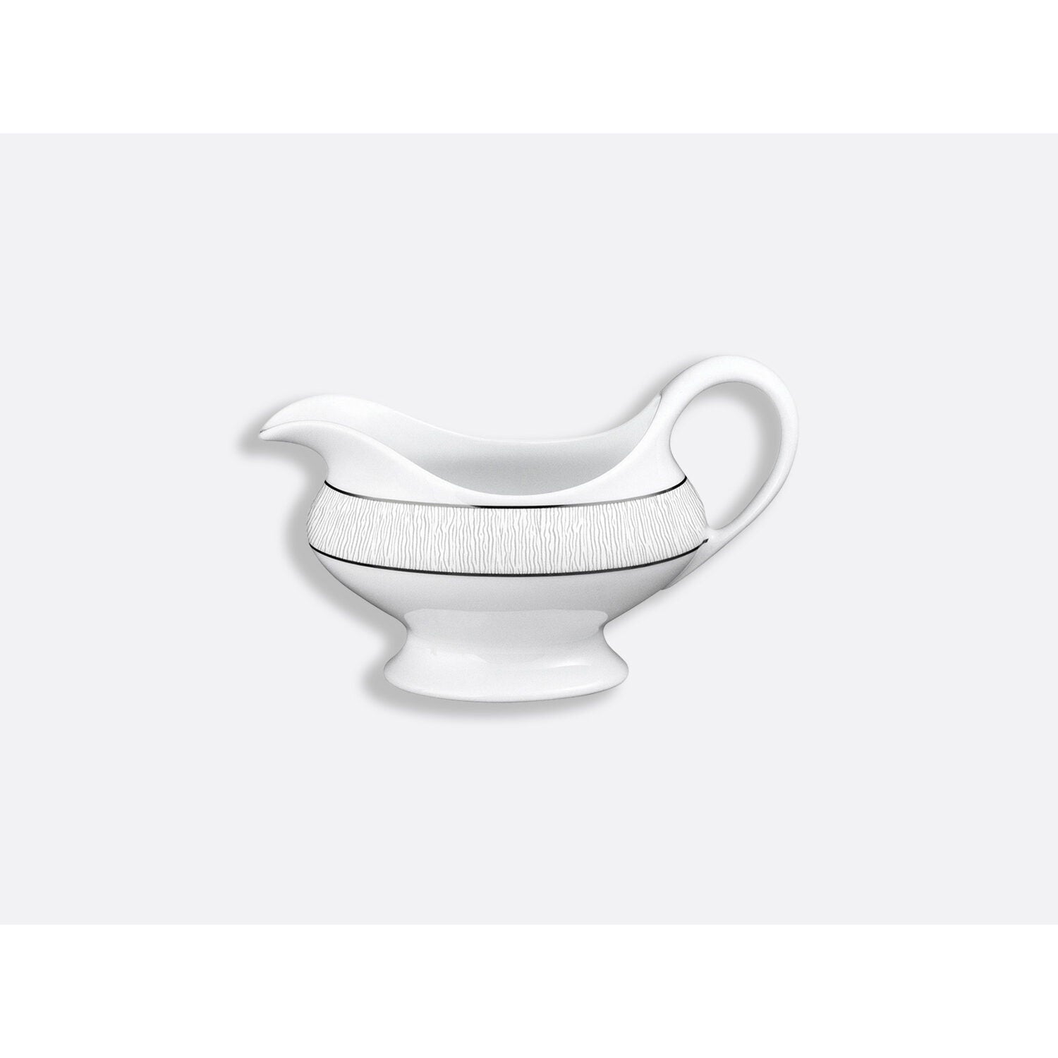 Bernardaud Gravy boat 8.5 oz, Limoges porcelain, Dune collection, on a white background