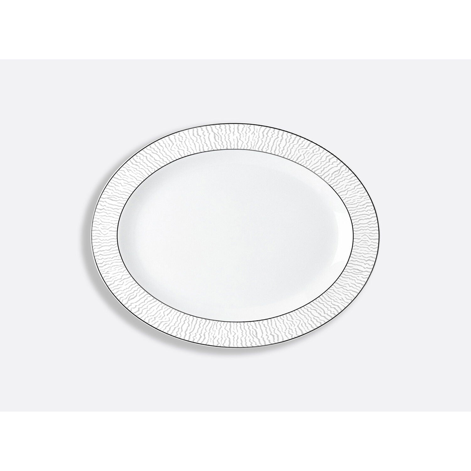 Bernardaud Oval platter 15", Limoges porcelain, Dune collection, on a white background