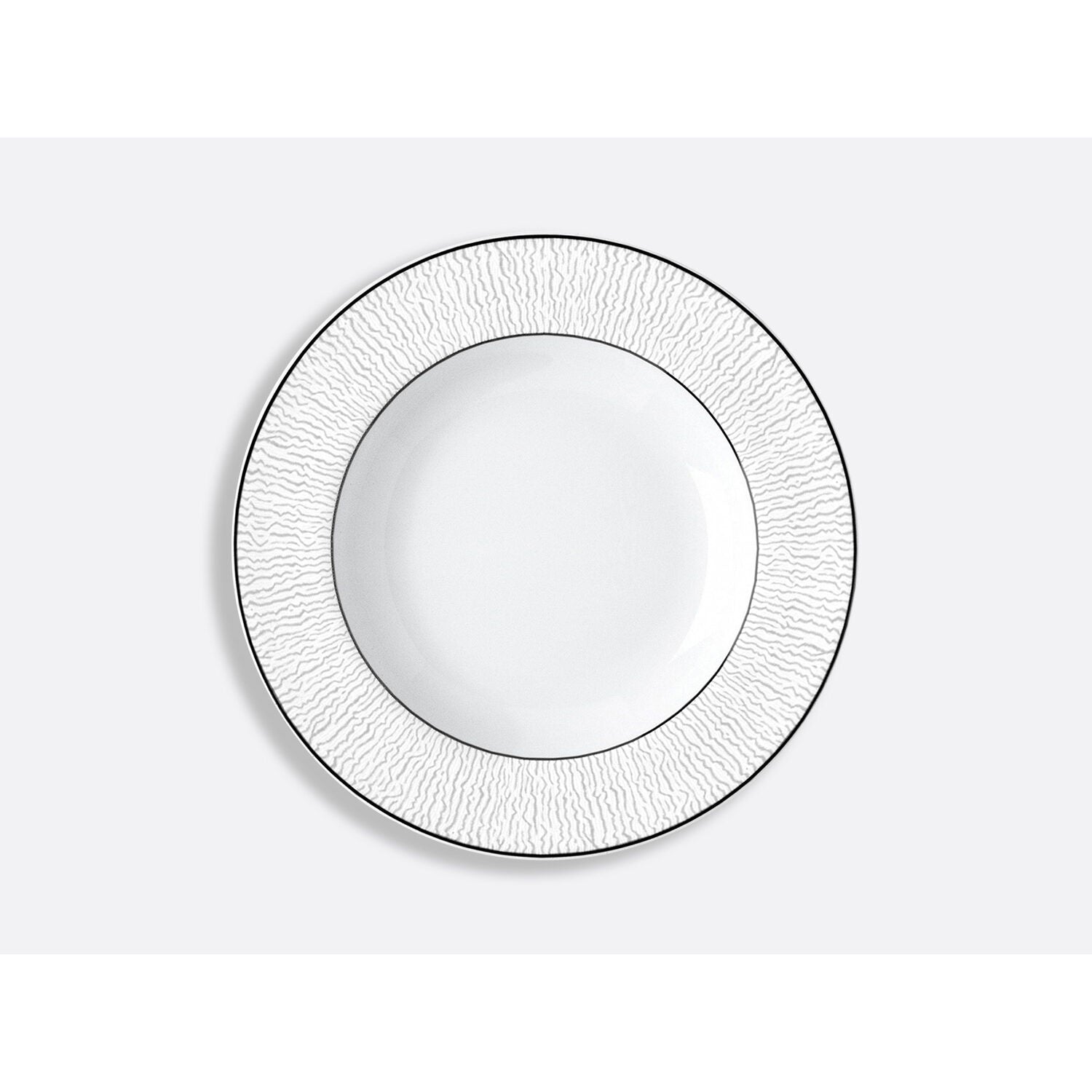 Bernardaud Rim soup 9", Limoges porcelain, Dune collection, on a white background