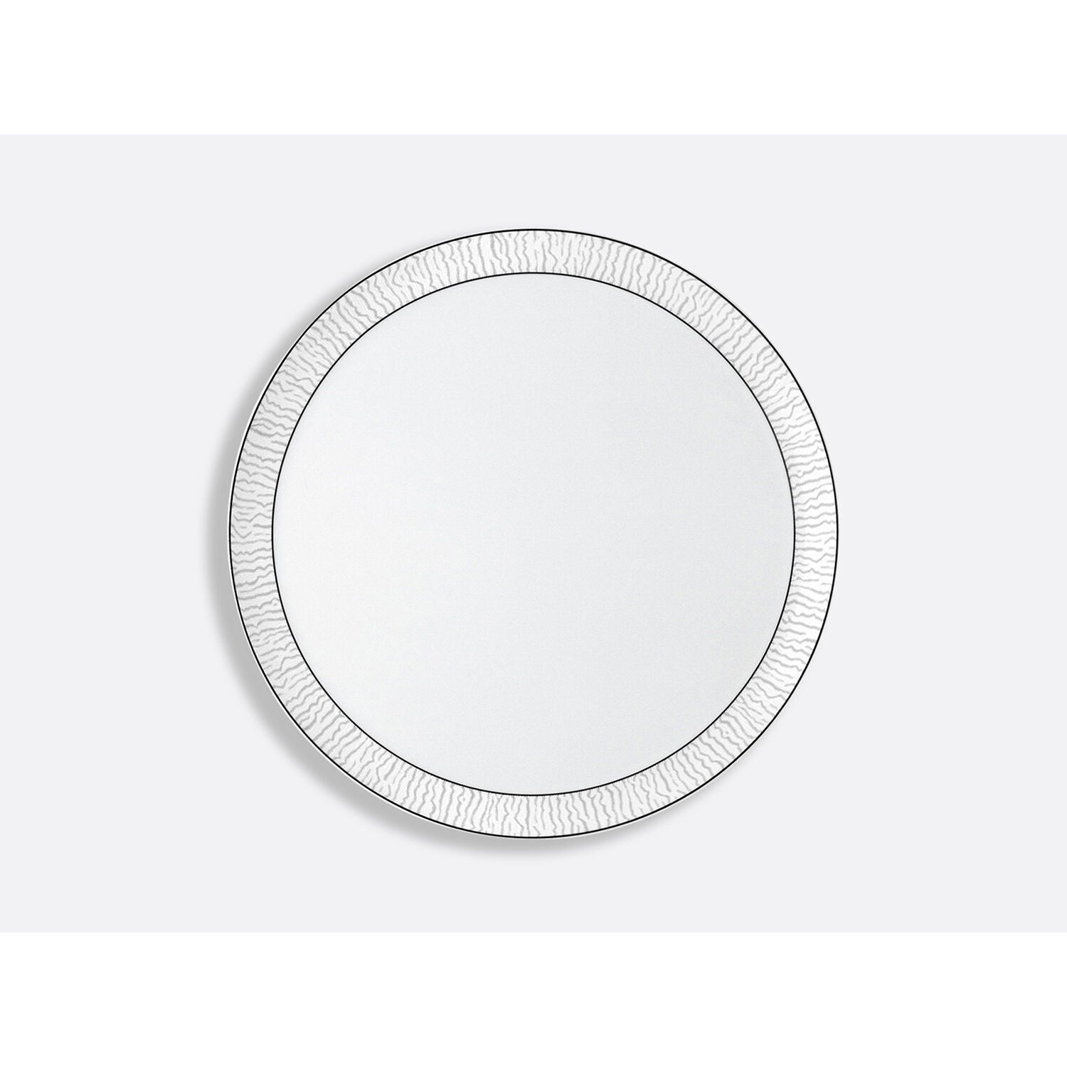 Bernardaud Round tart platter 13", Limoges porcelain, Dune collection, on a white background