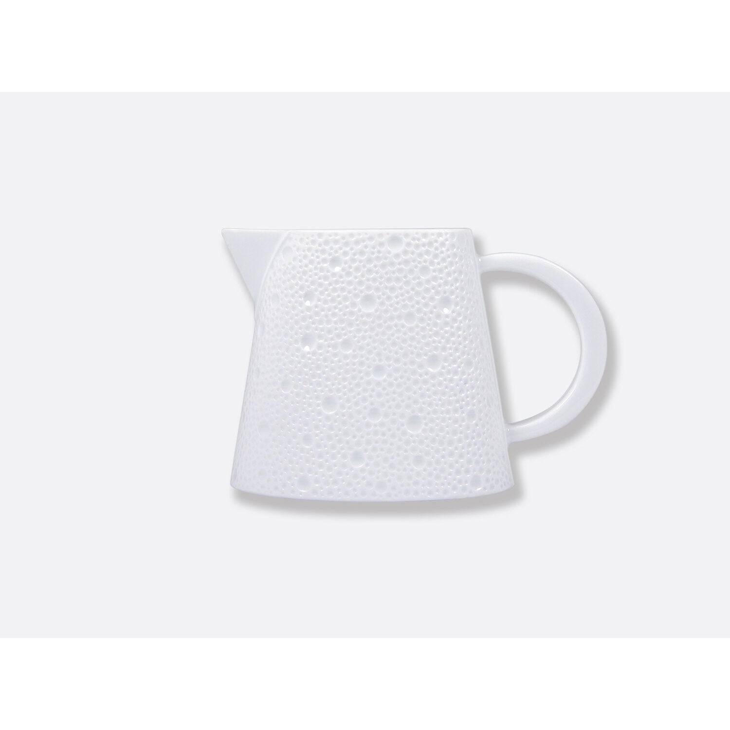 Bernardaud Creamer 8 oz, Limoges porcelain, Ecume collection, on a white background