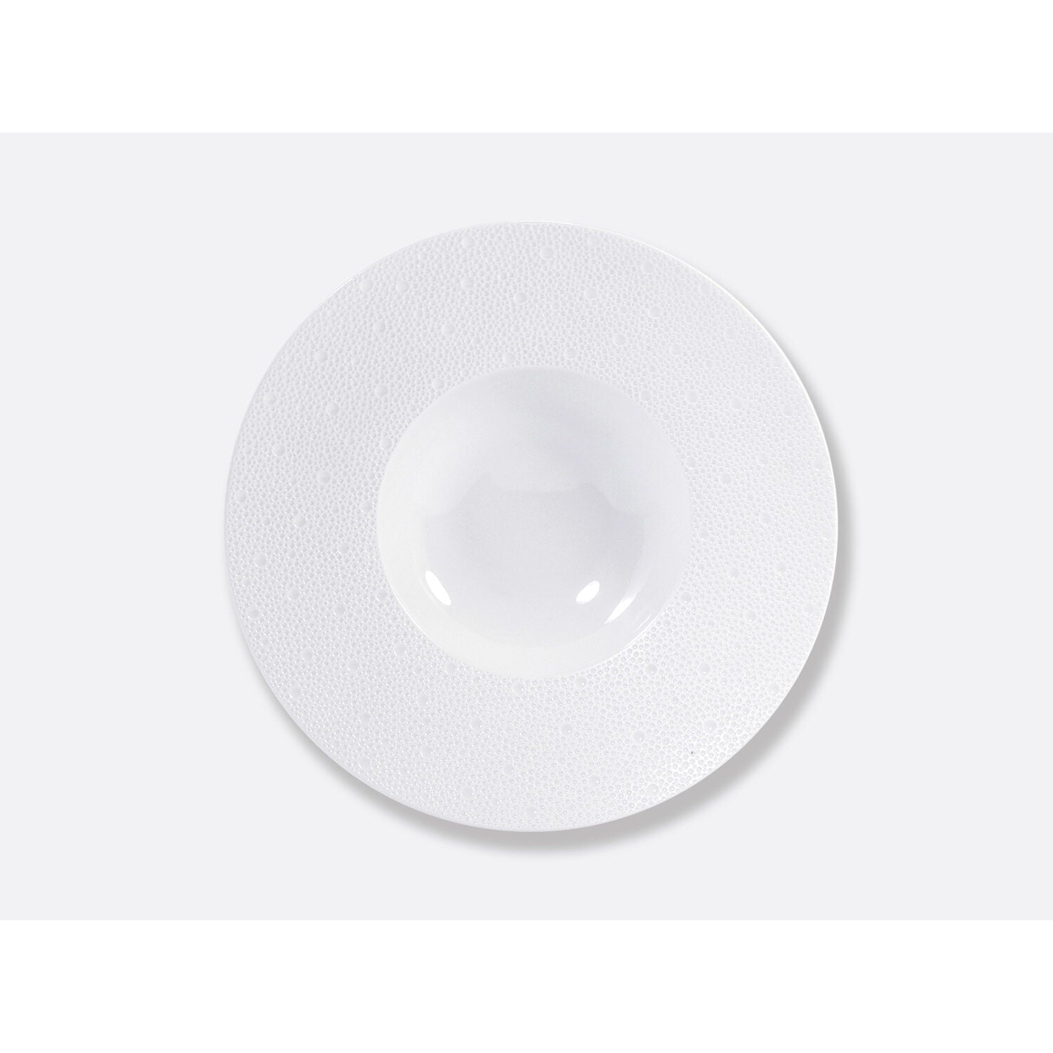 Bernardaud Large rim soup 10.6", Limoges porcelain, Ecume collection, on a white background