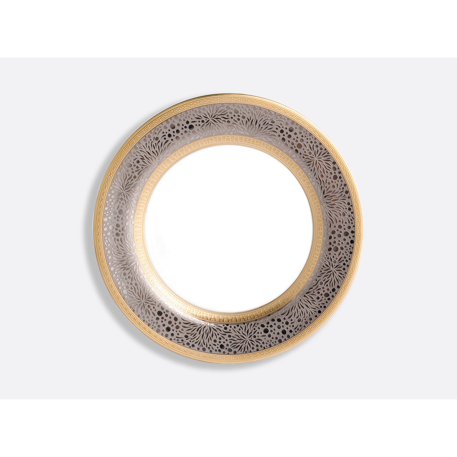 Bernardaud Dinner plate 10.5", Limoges porcelain, Follies collection, on a white background