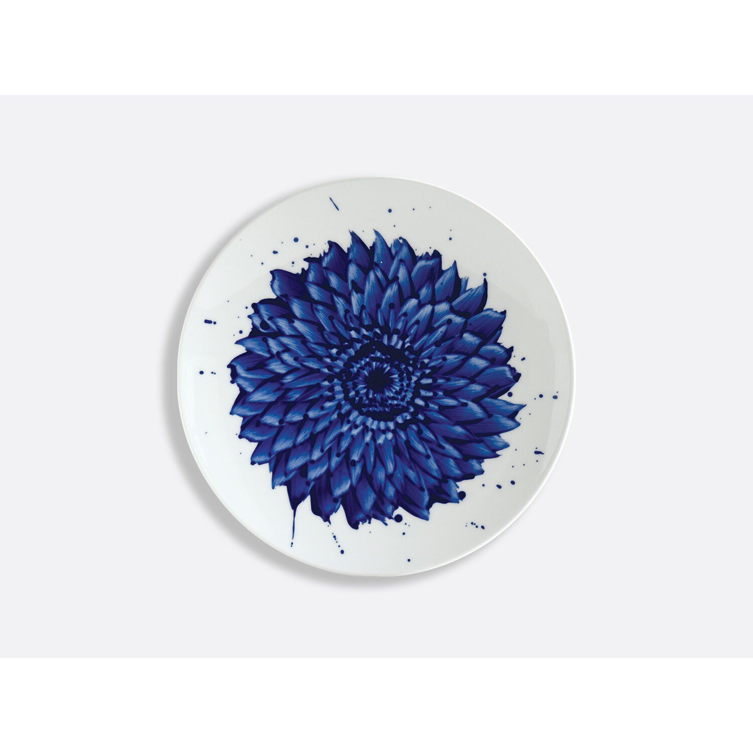 Bernardaud Set of 6 salad plates 8.5", Limoges porcelain, In Bloom collection, detail view