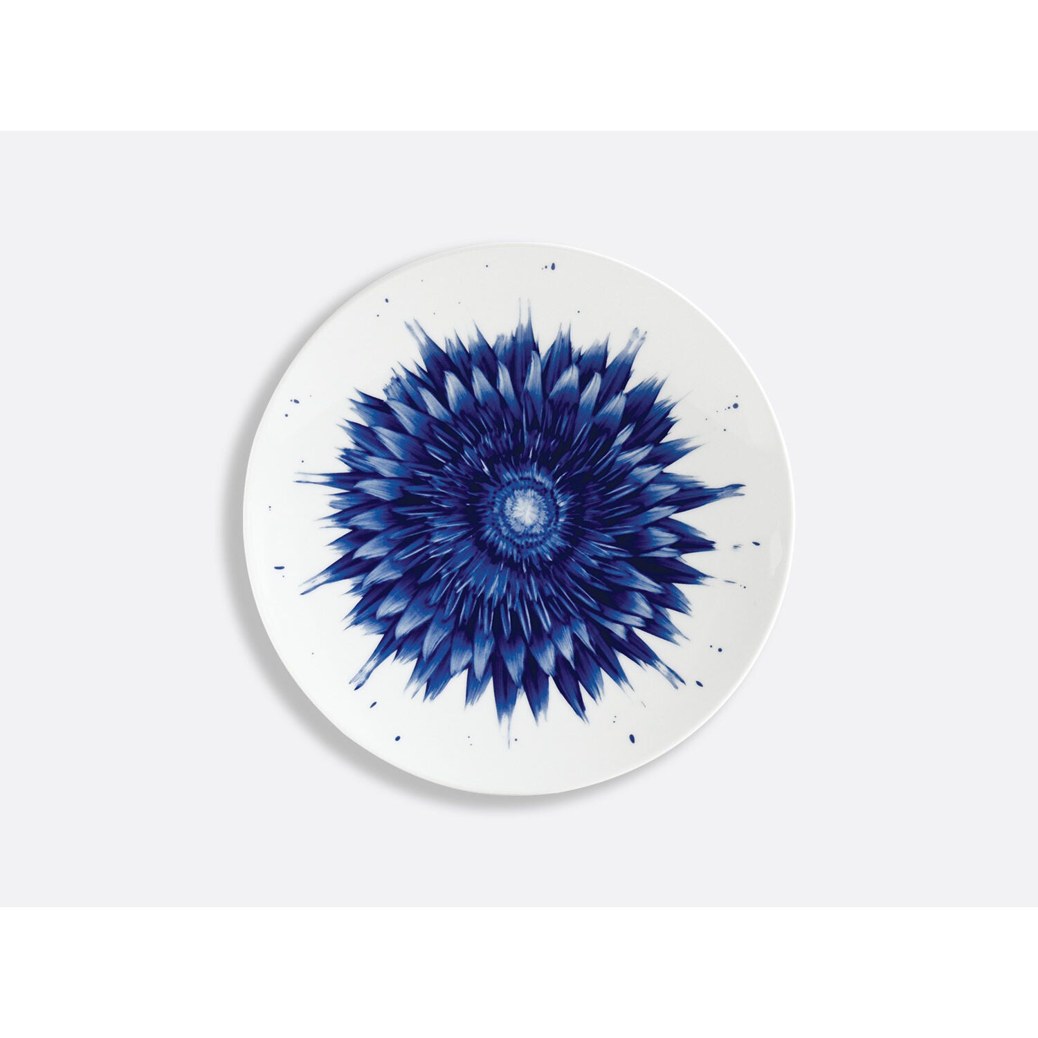 Bernardaud Set of 6 salad plates 8.5", Limoges porcelain, In Bloom collection, detail view